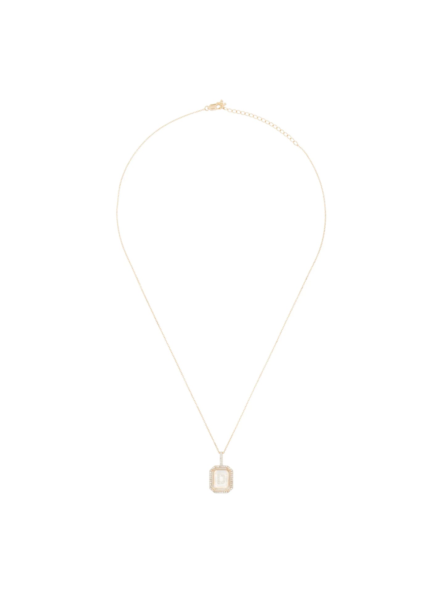 14kt yellow gold D diamond necklace