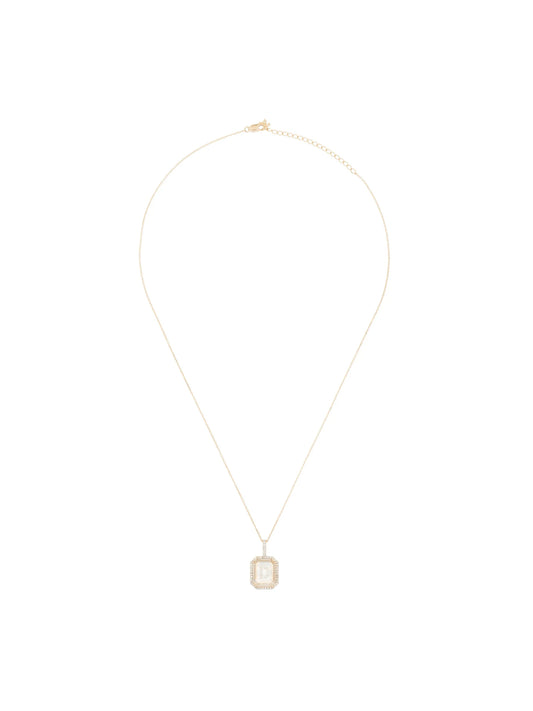 14kt yellow gold D diamond necklace