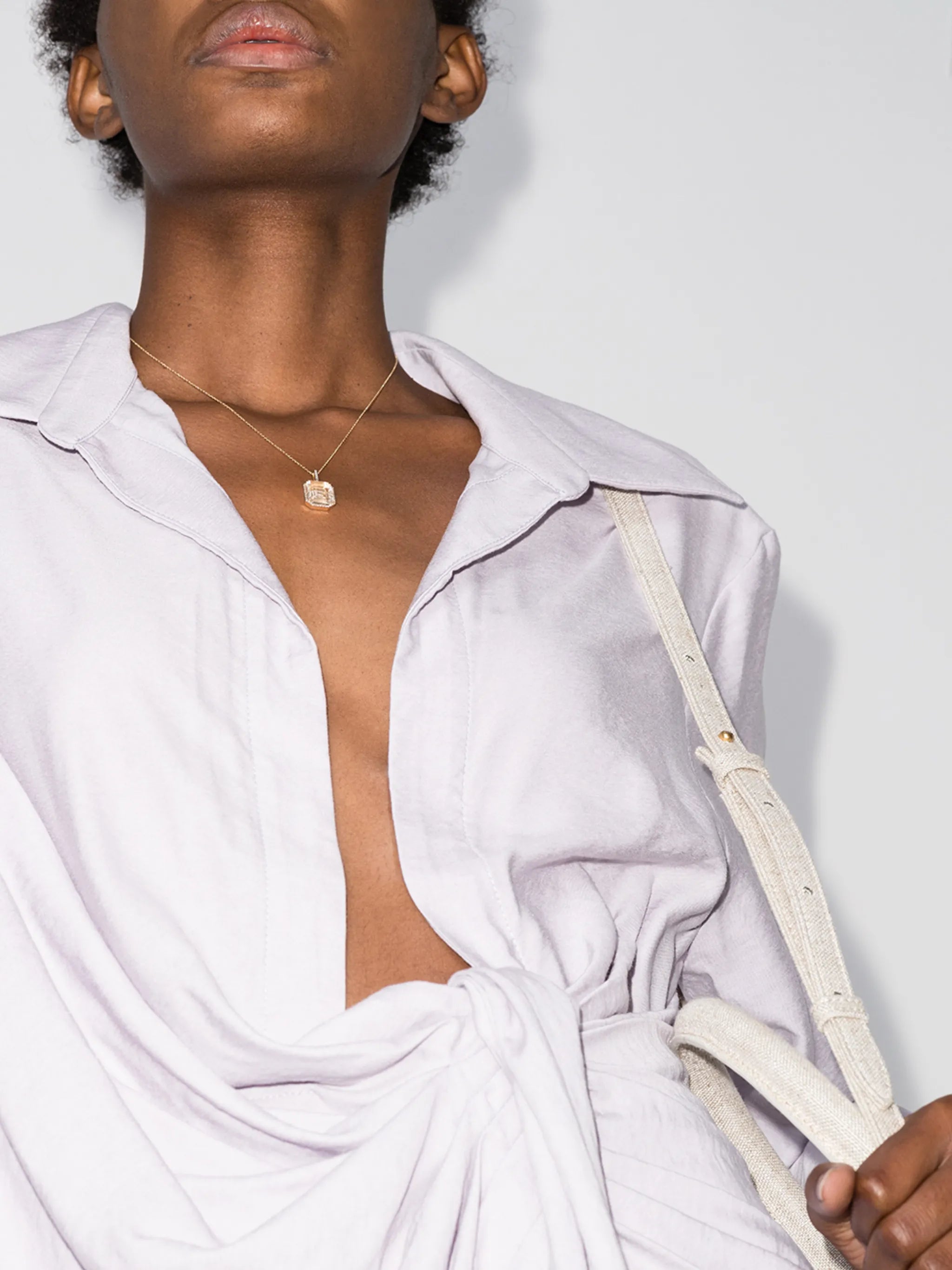 14kt yellow gold F-initial diamond necklace