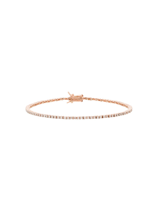 14kt rose gold diamond tennis bracelet