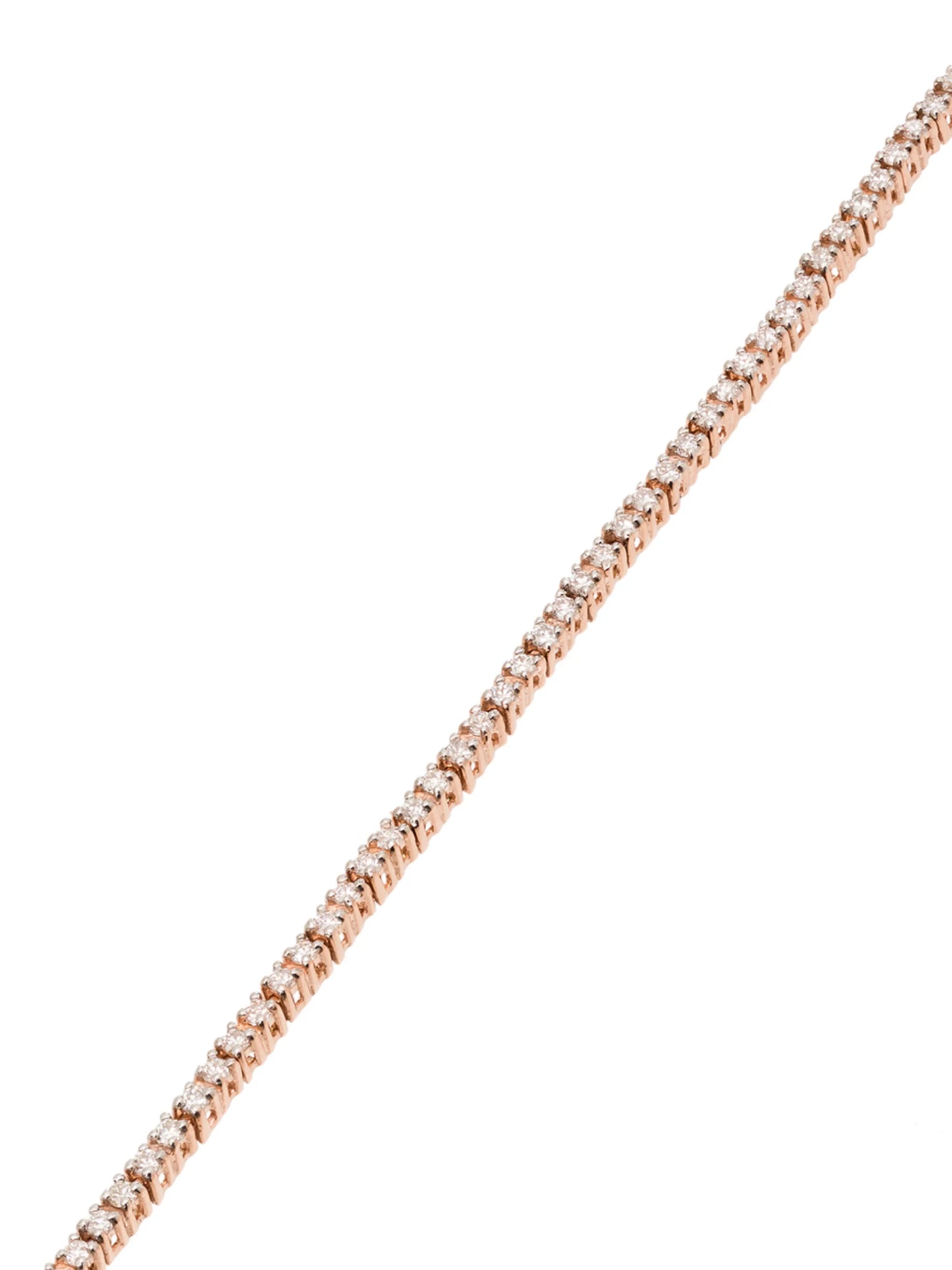 14kt rose gold diamond tennis bracelet