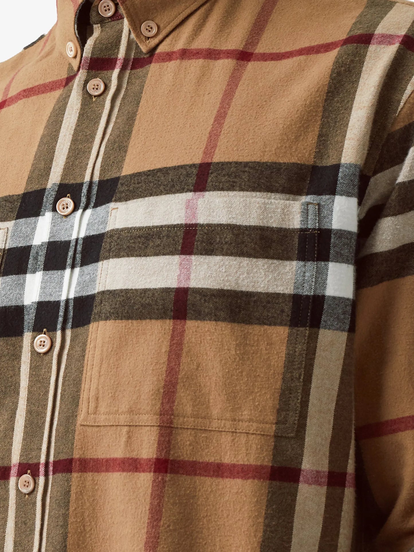house check cotton flannel shirt
