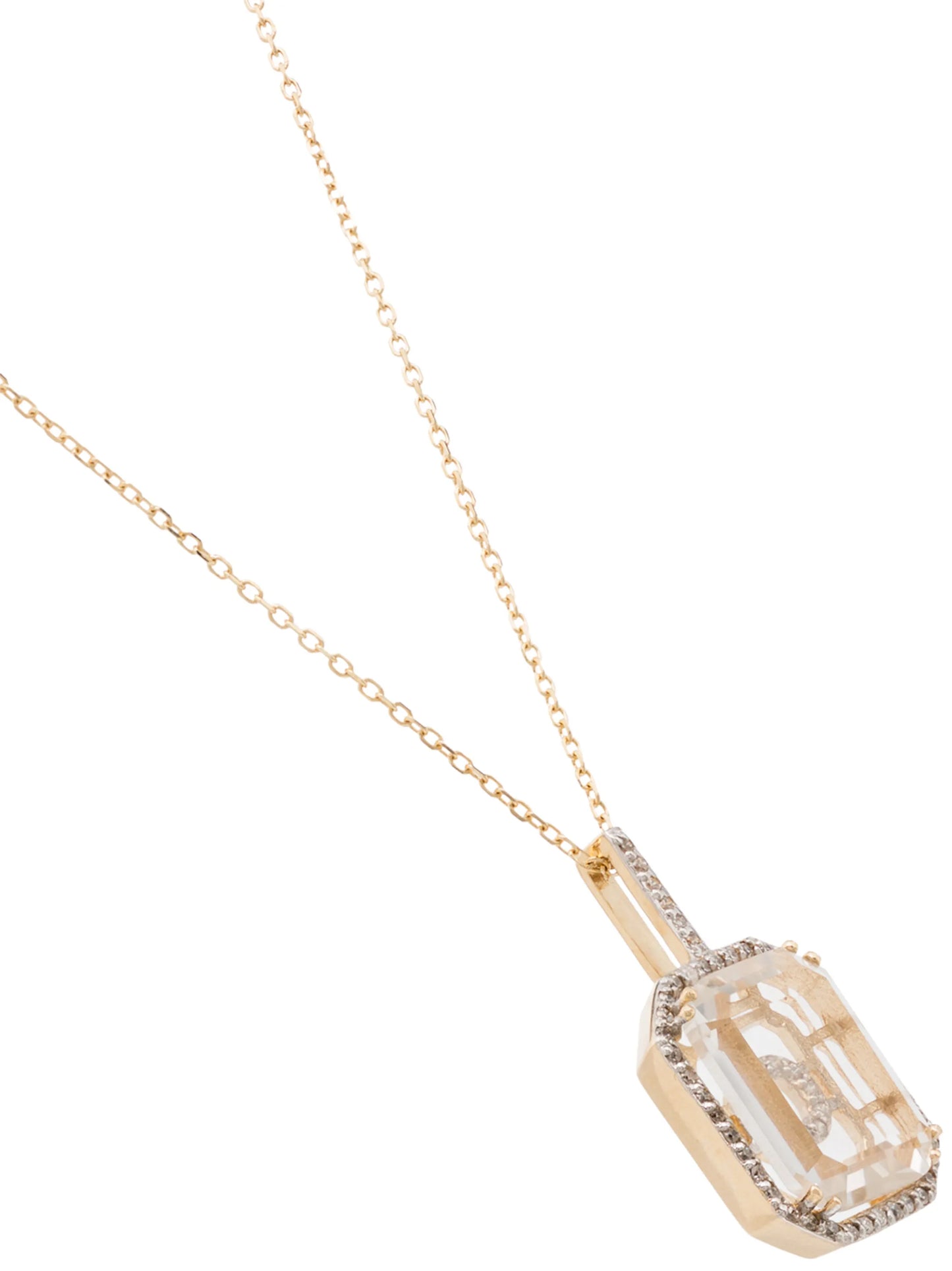 14kt yellow gold O-initial diamond necklace