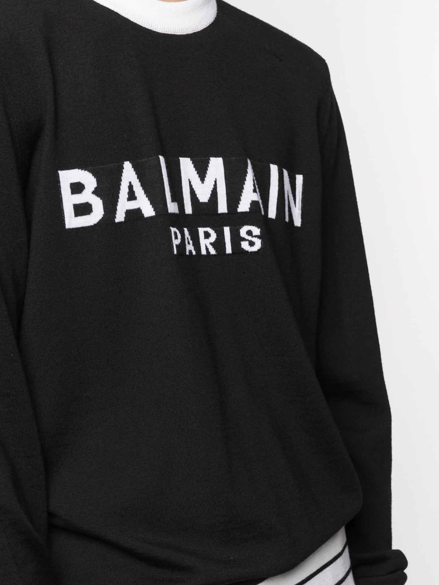 logo knitted jumper