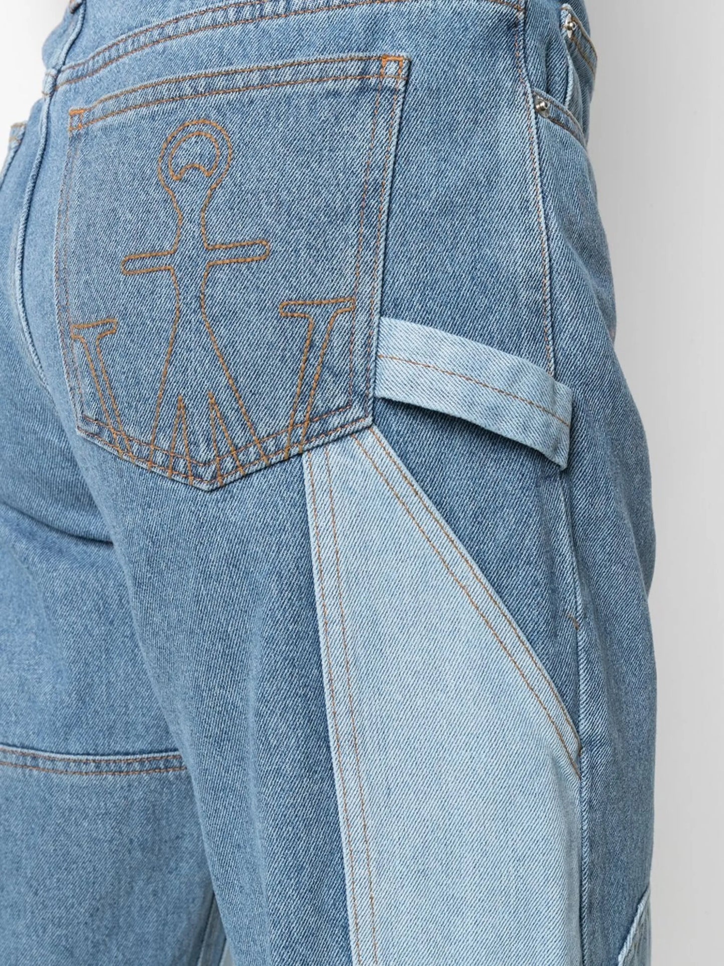 patchwork-effect jeans