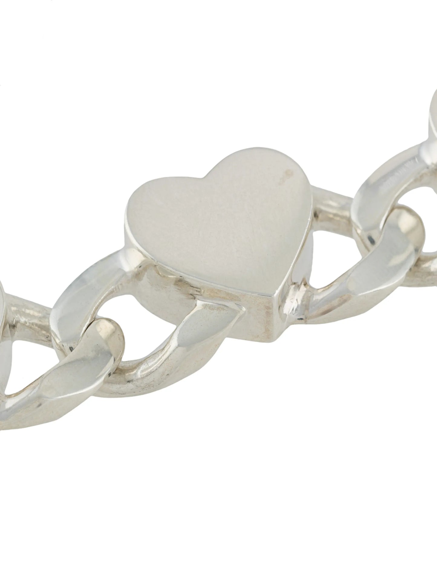 Hearts curb-chain bracelet