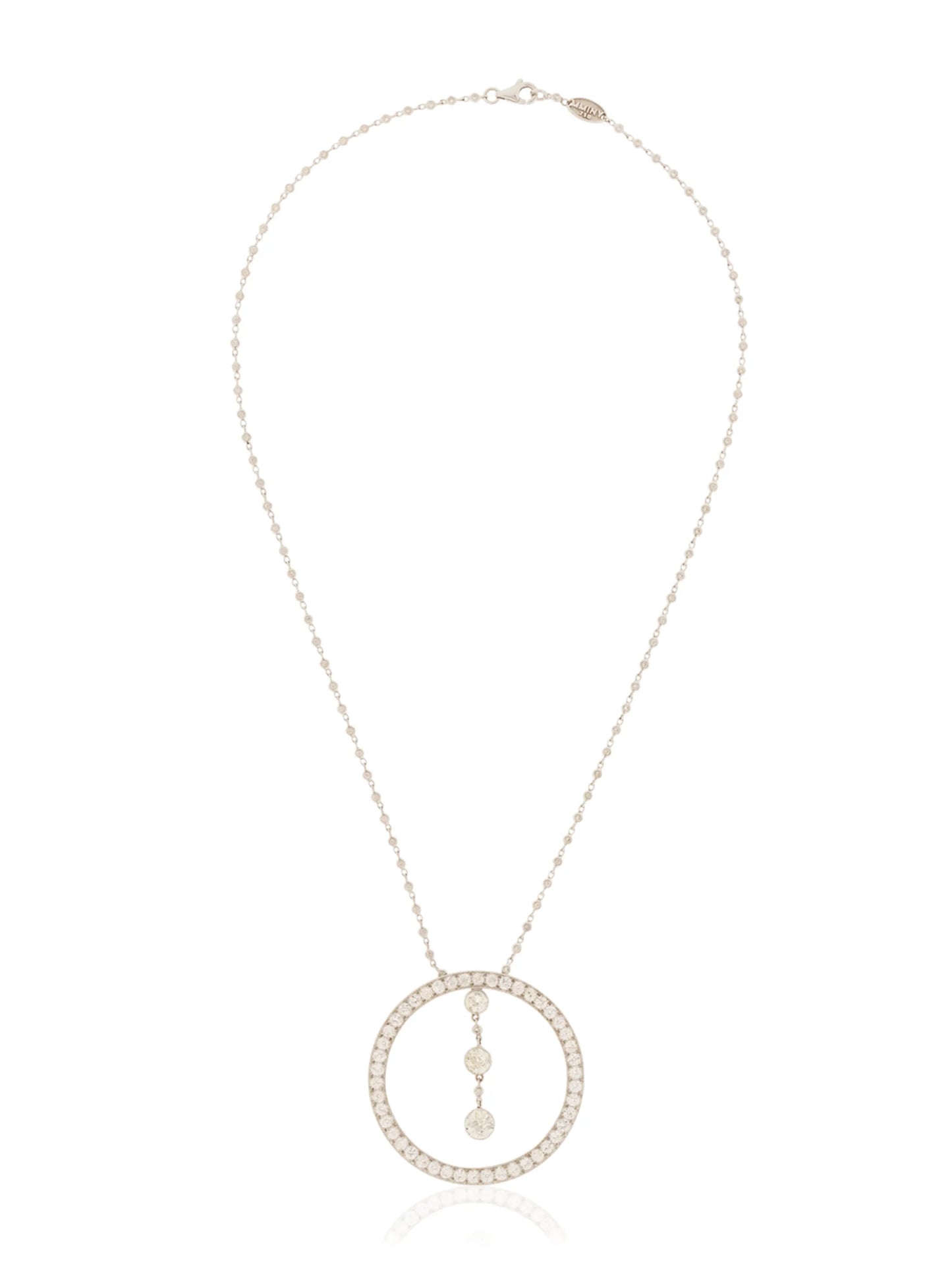 18kt white gold diamond necklace
