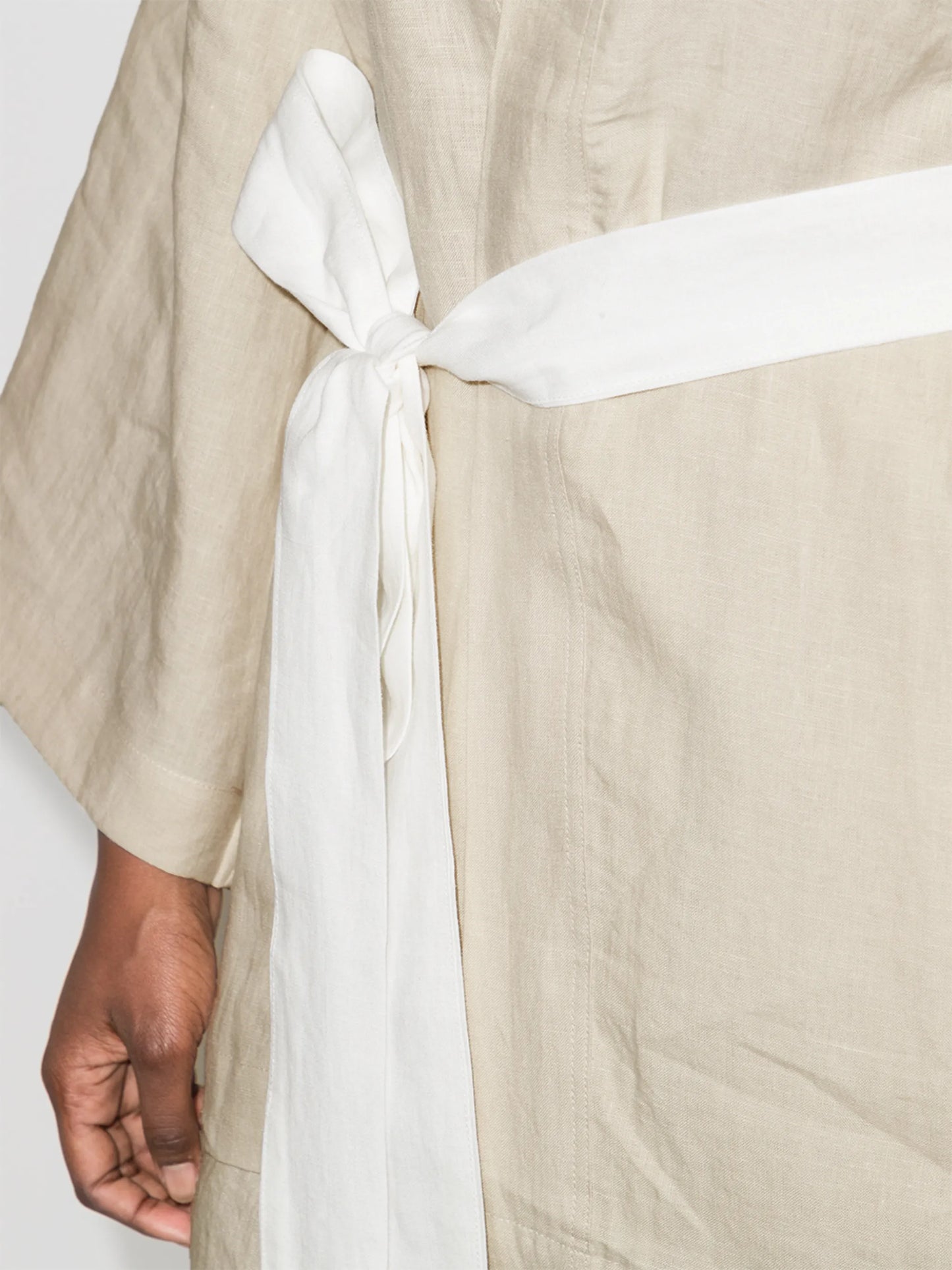 tied waist two-piece lounging set