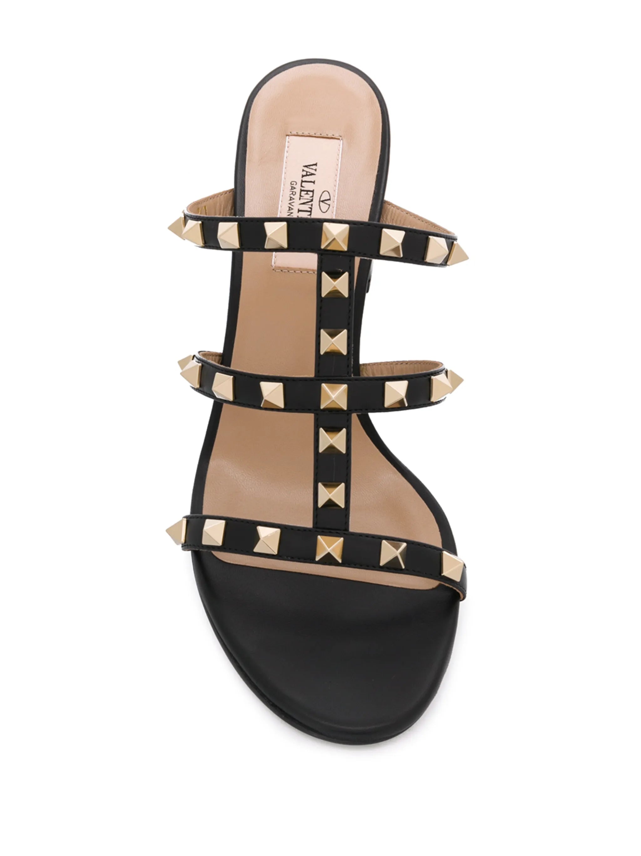 60mm Rockstud leather sandals