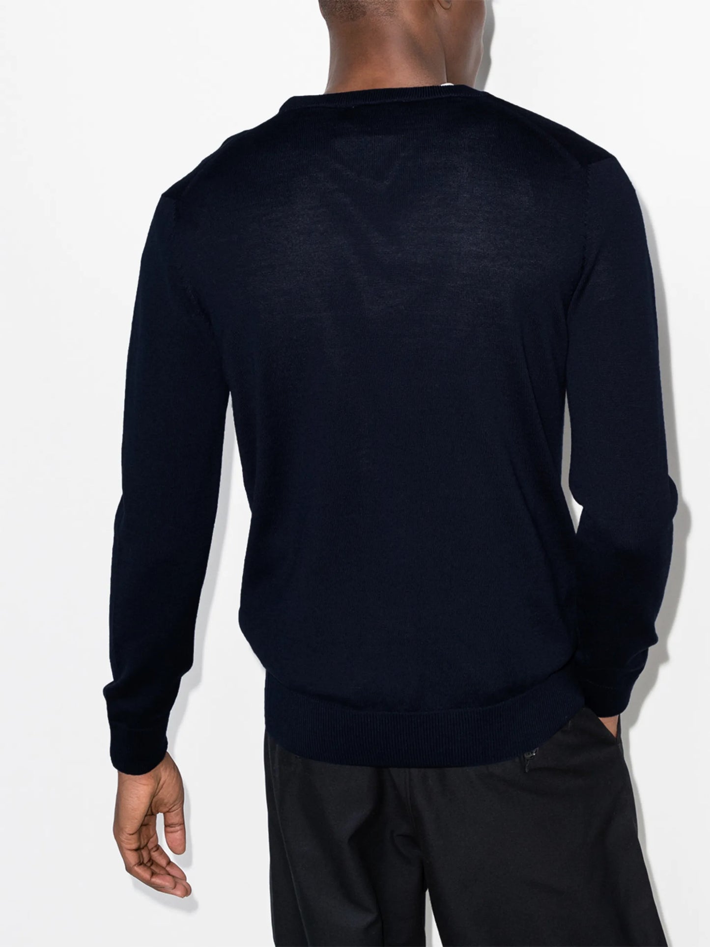 embroidered logo wool jumper