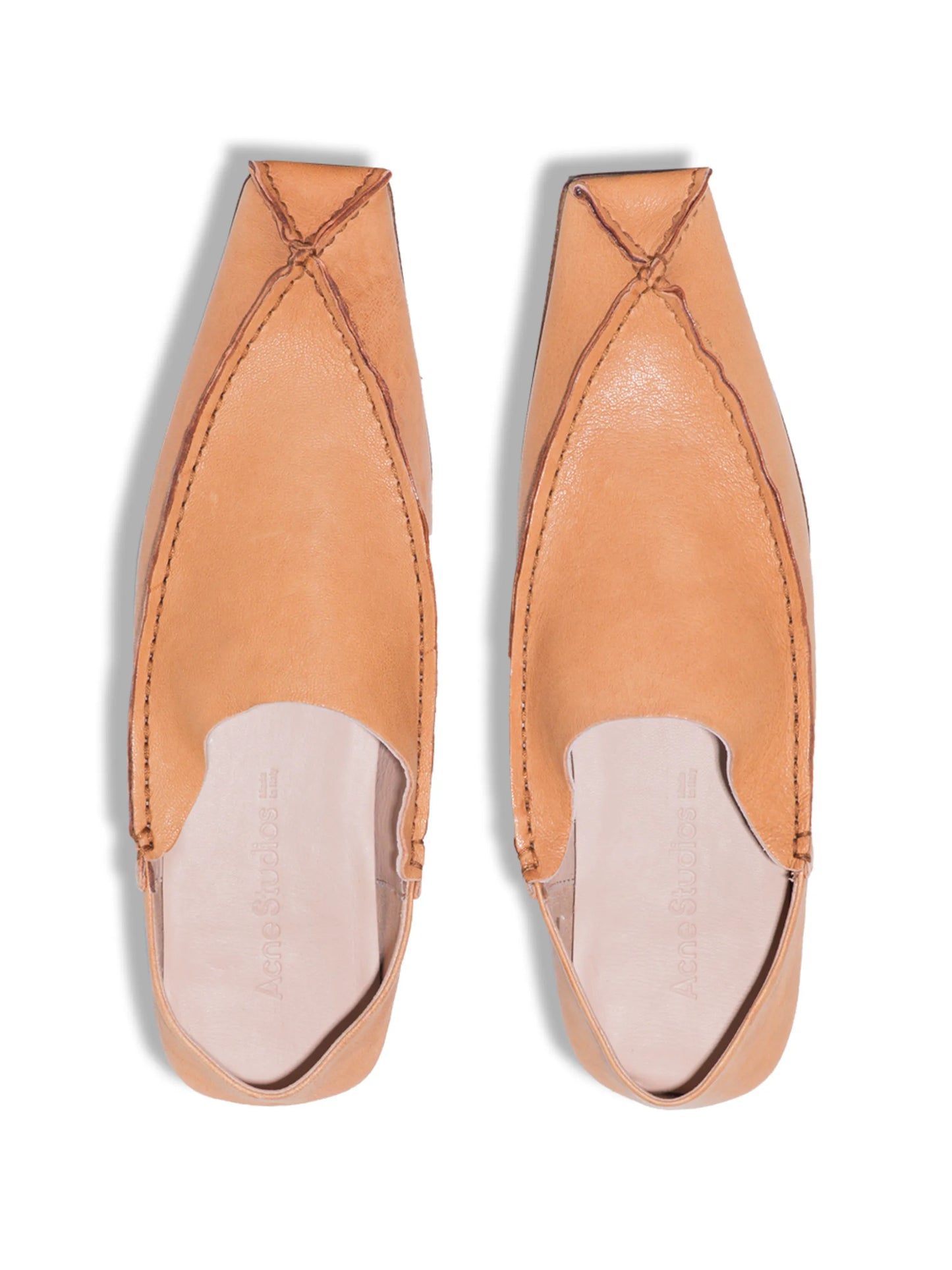 square toe panelled loafers