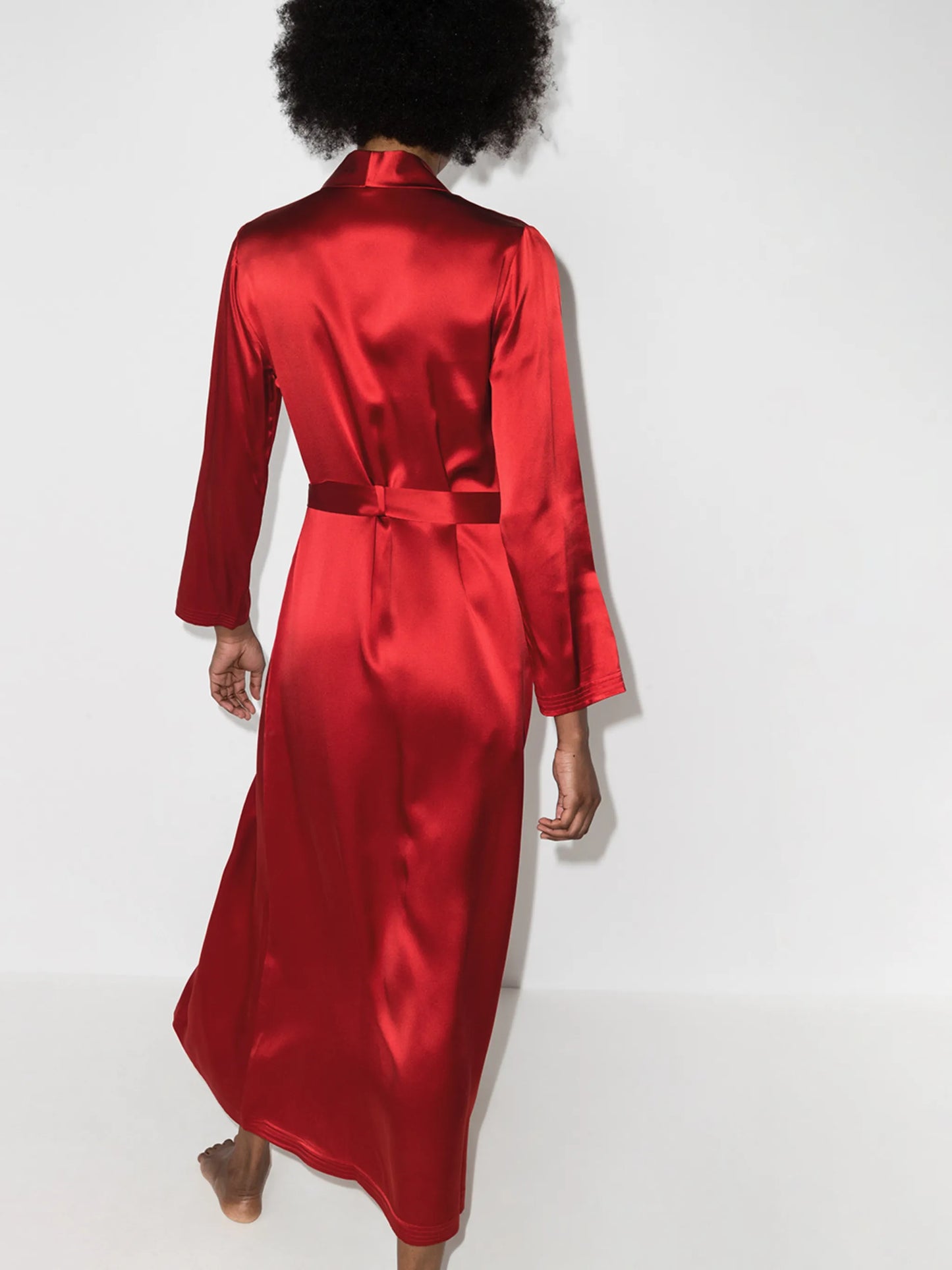 long belted silk robe