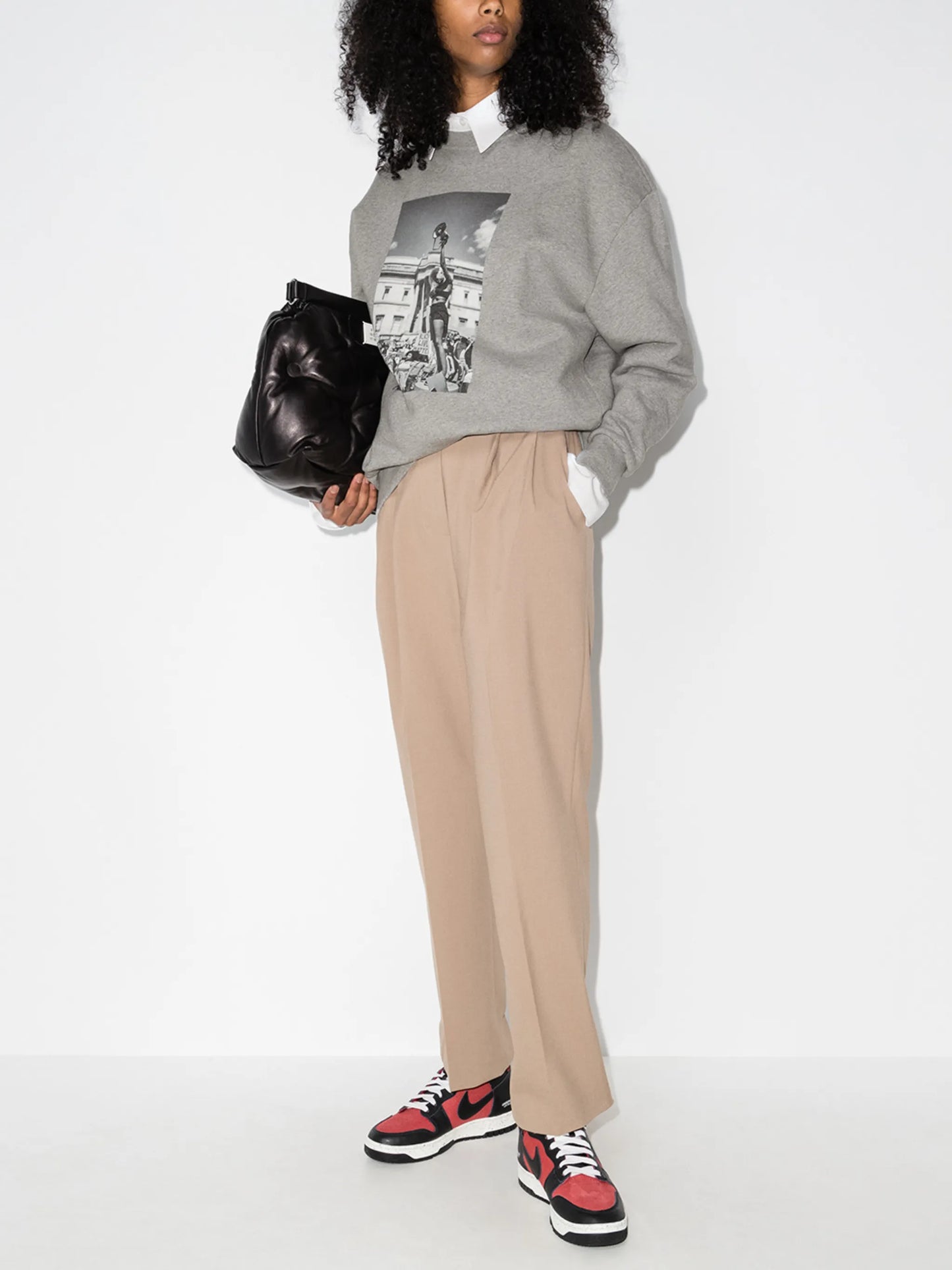 Megaphone photograph-print sweatshirt