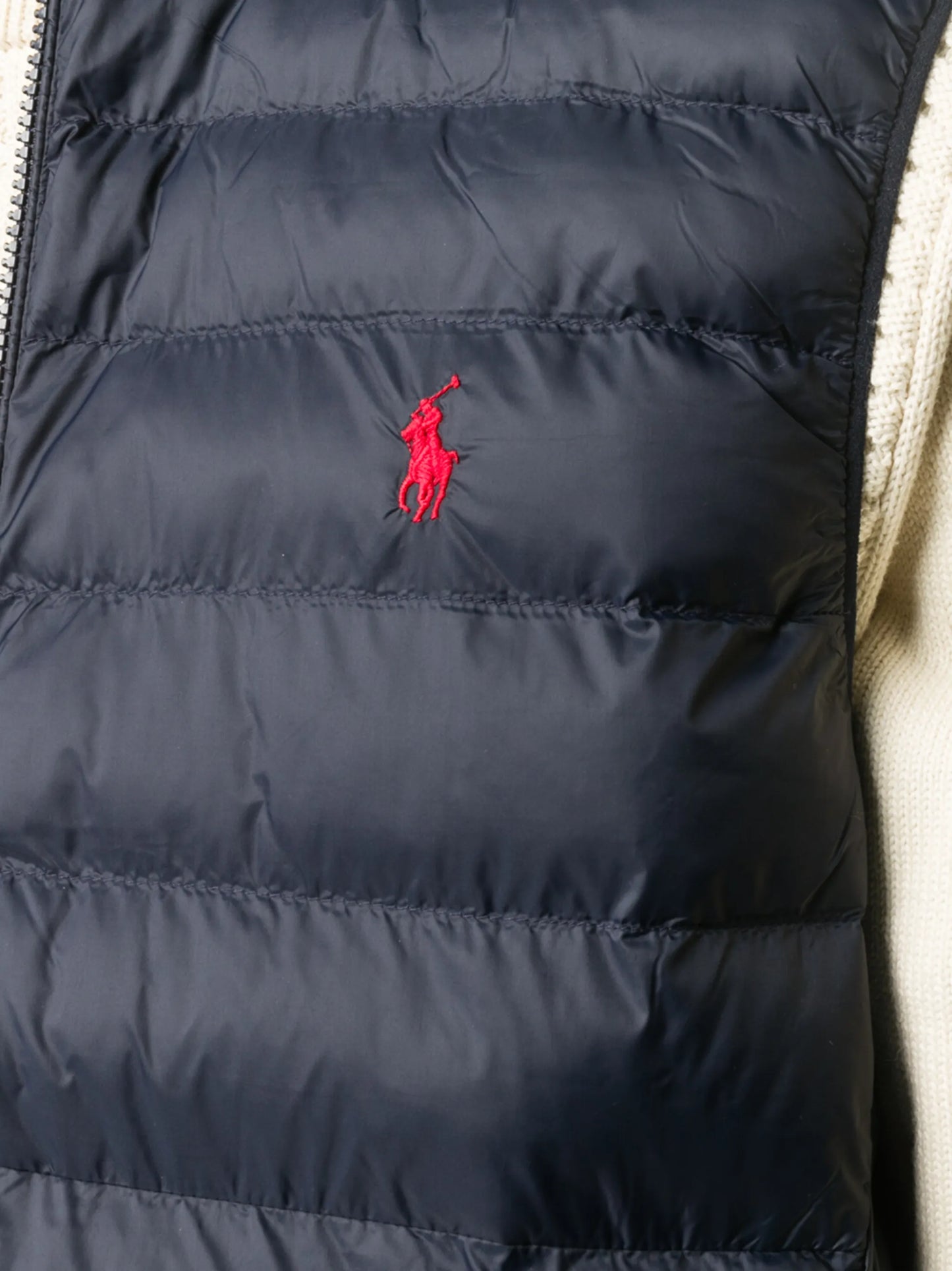 logo-embroidered puffer gilet