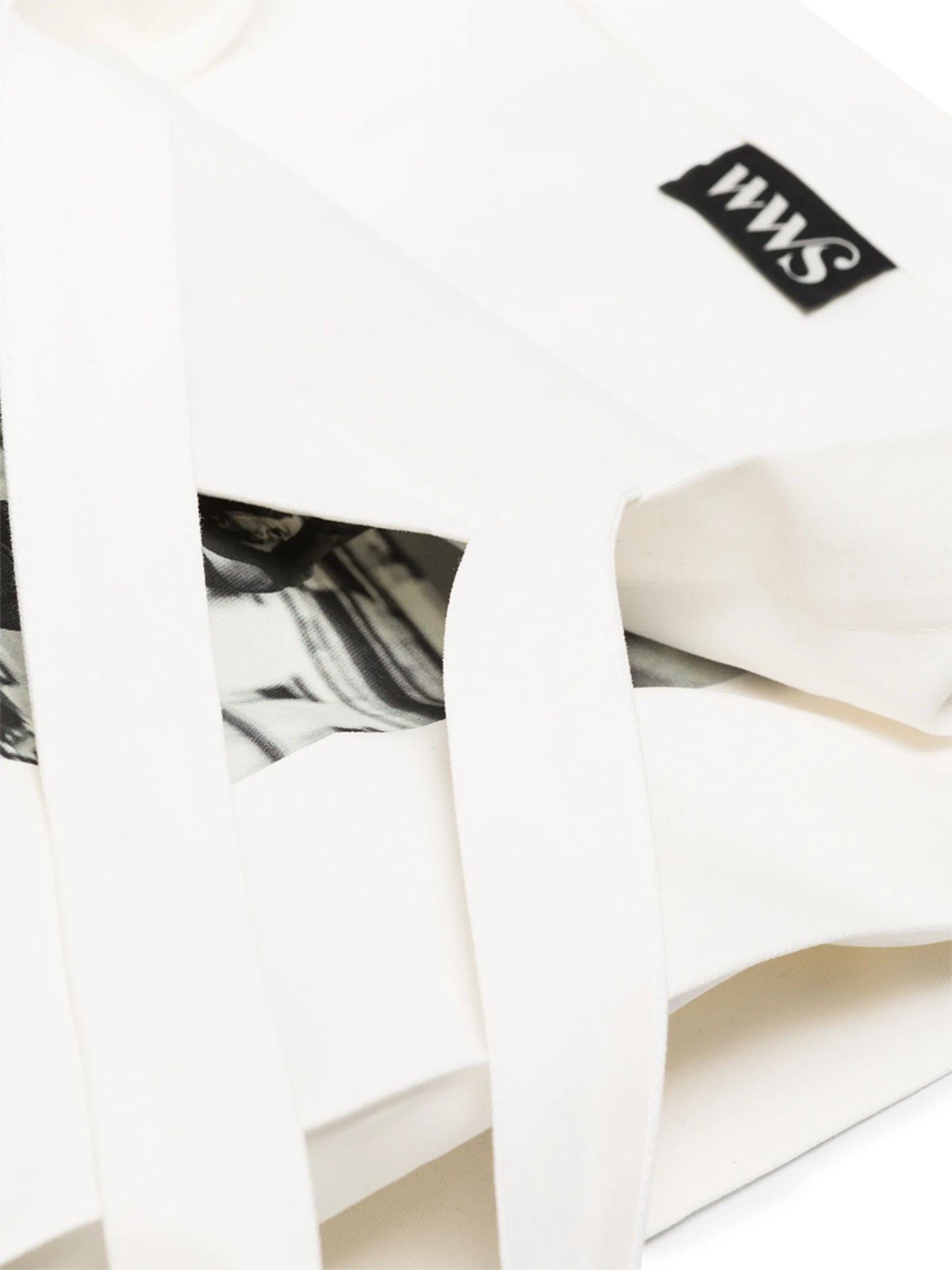photographic-print open-top tote bag