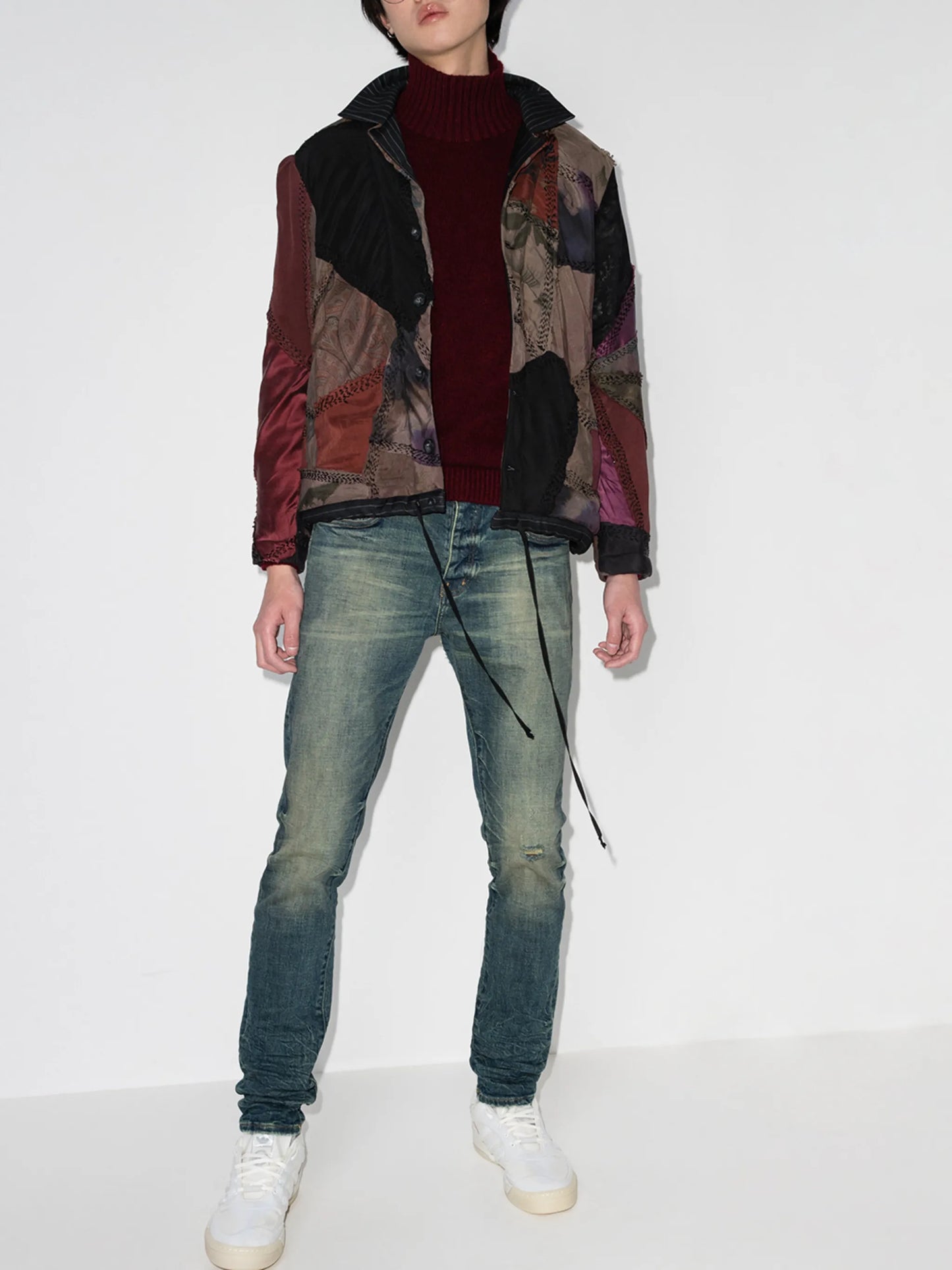 low-rise straight-leg jeans