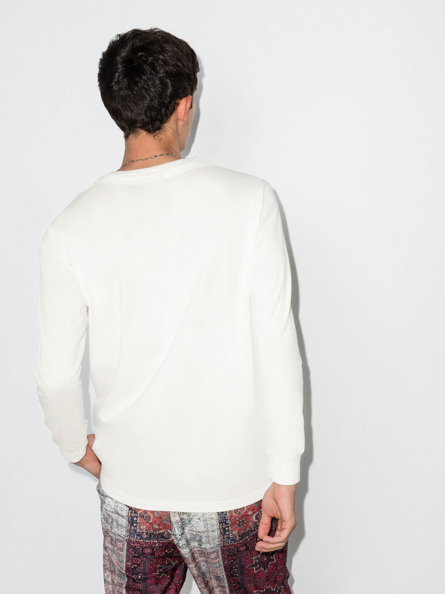 long-sleeve photograph print T-shirt