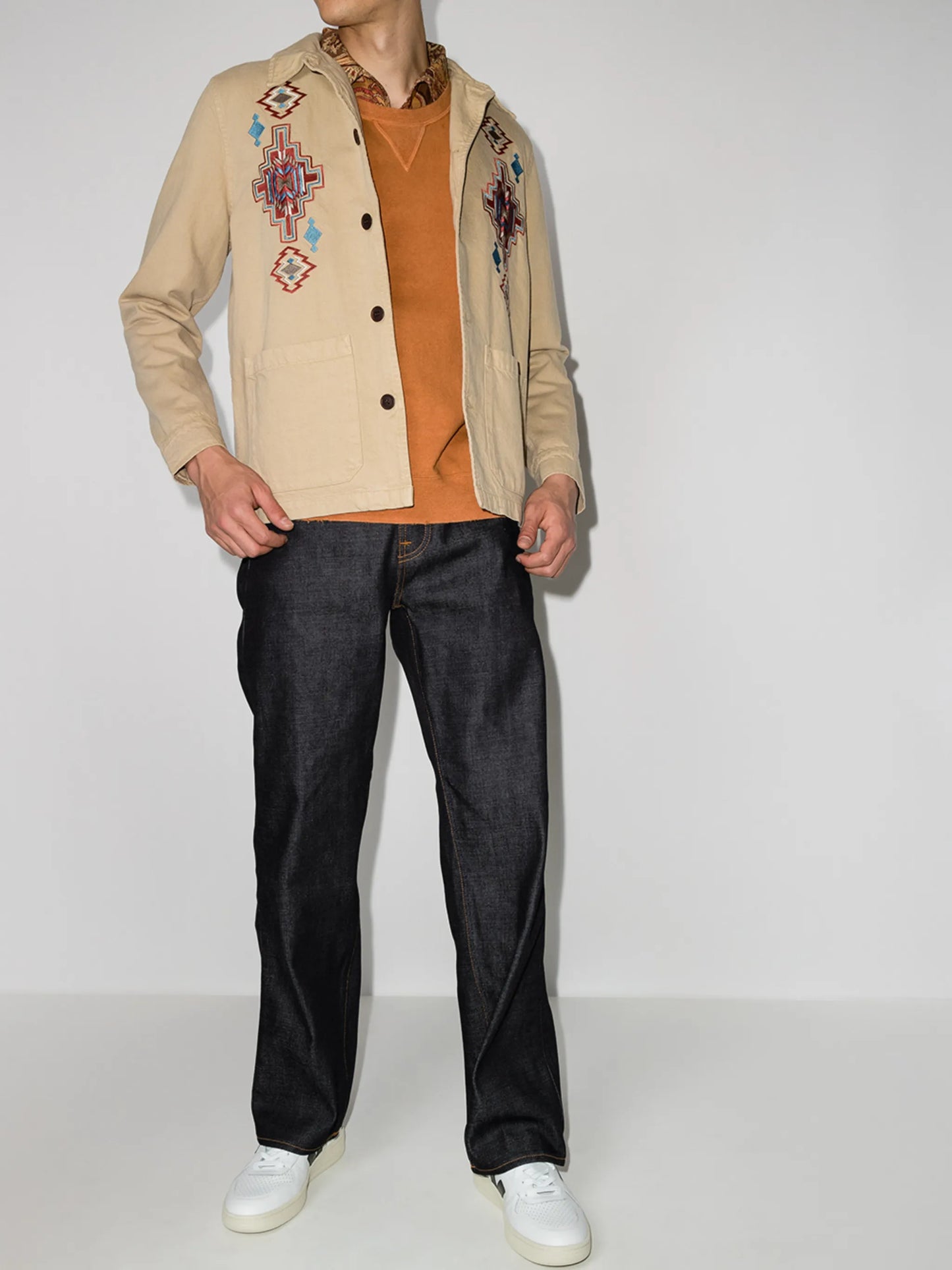 high-rise loose-fit jeans