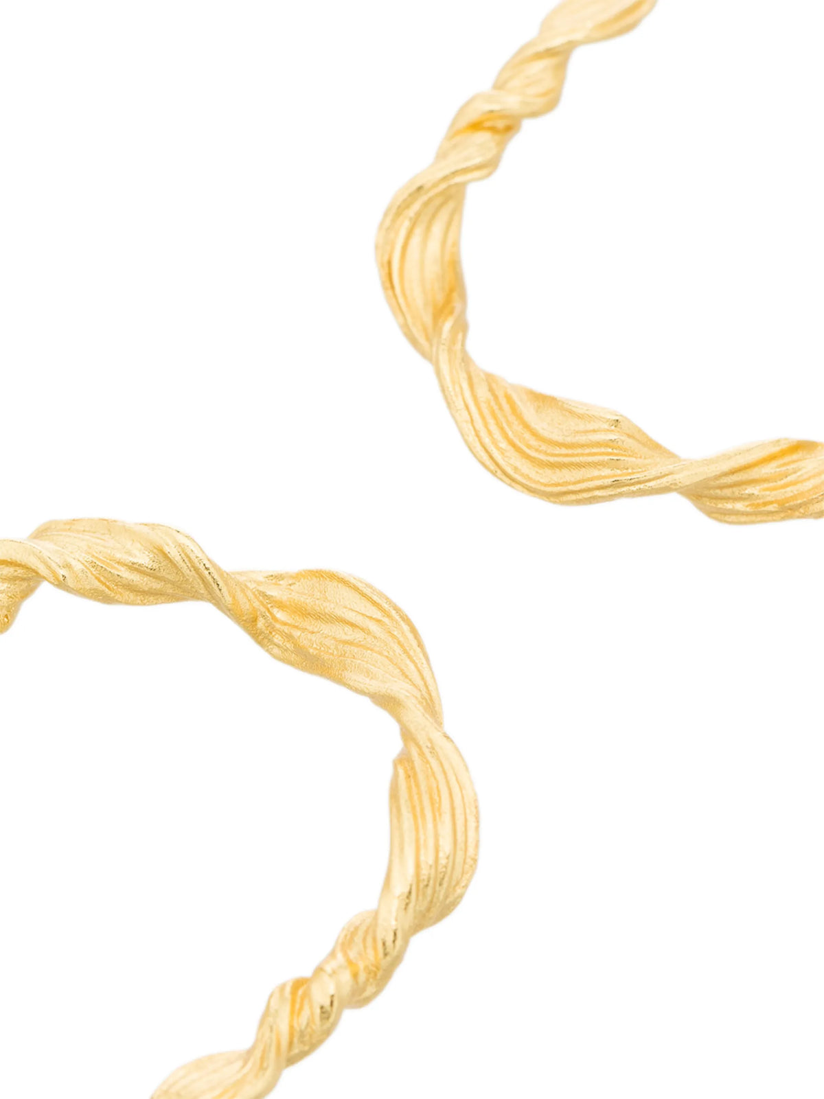 18kt gold plated brass Seaweed hoop earrings