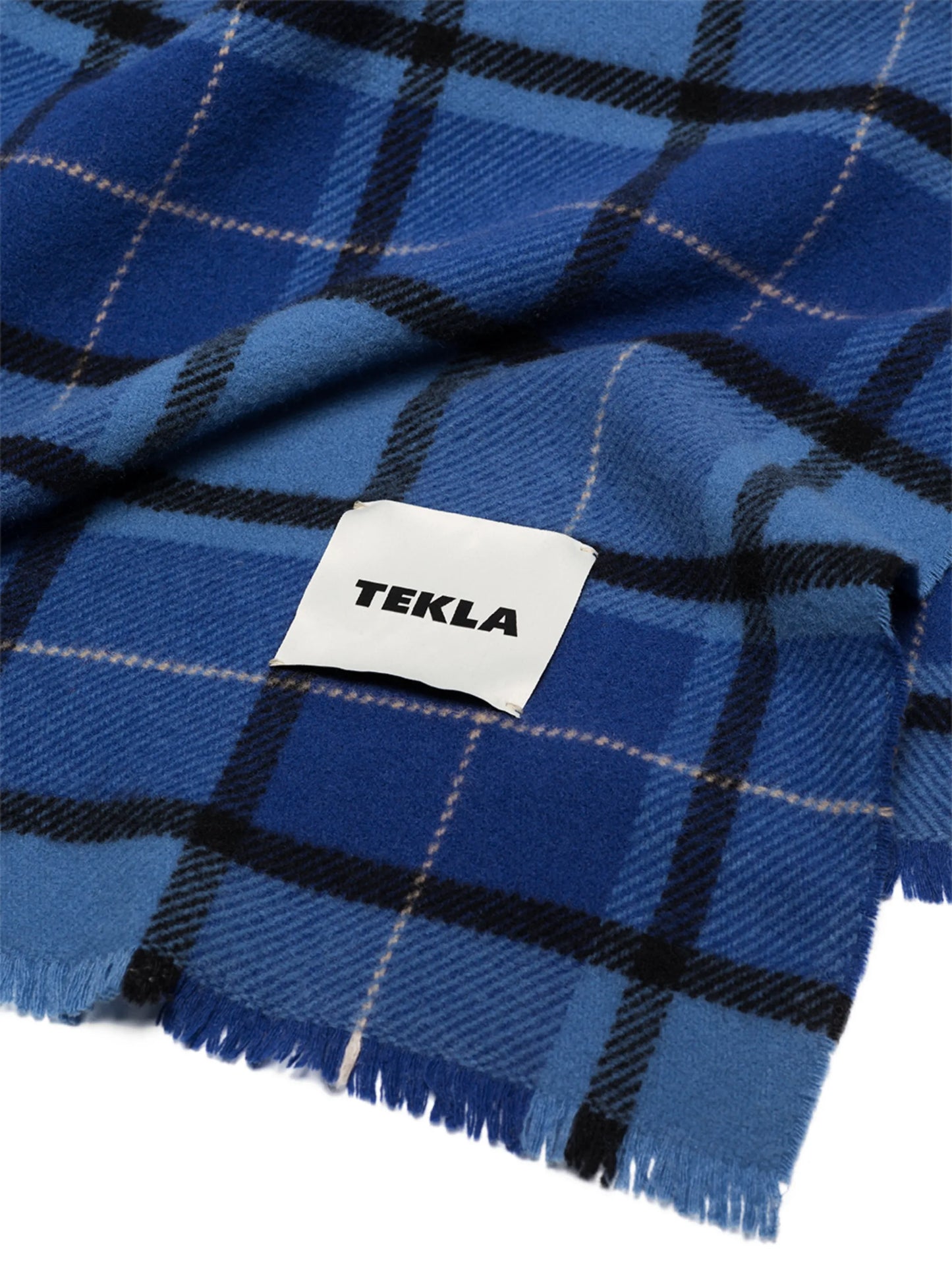 tartan-check wool blanket