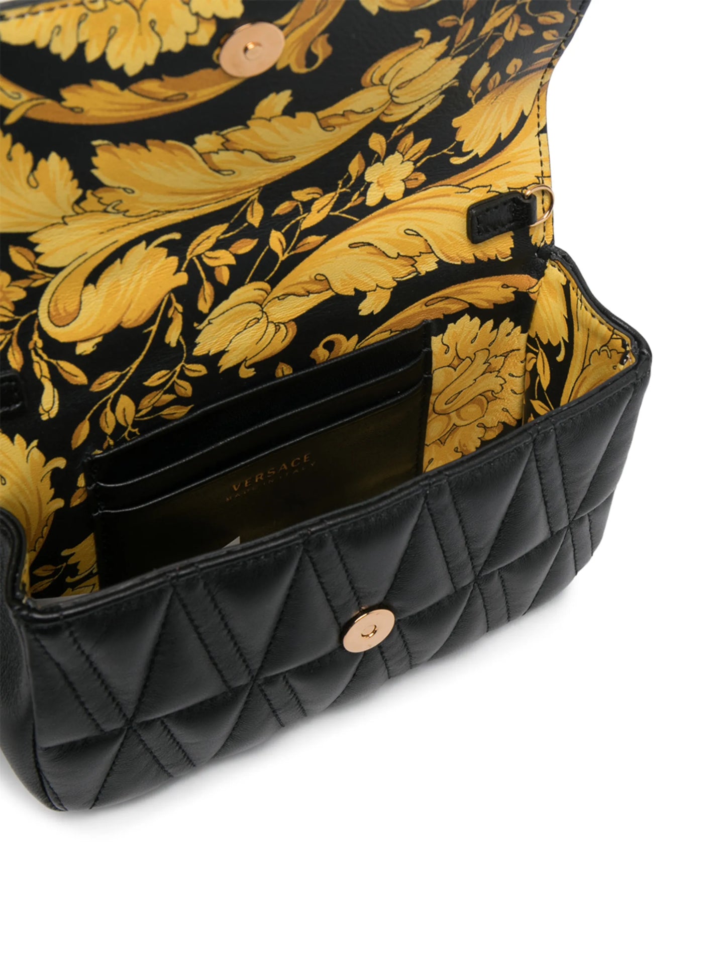 quilted logo crossbody bag