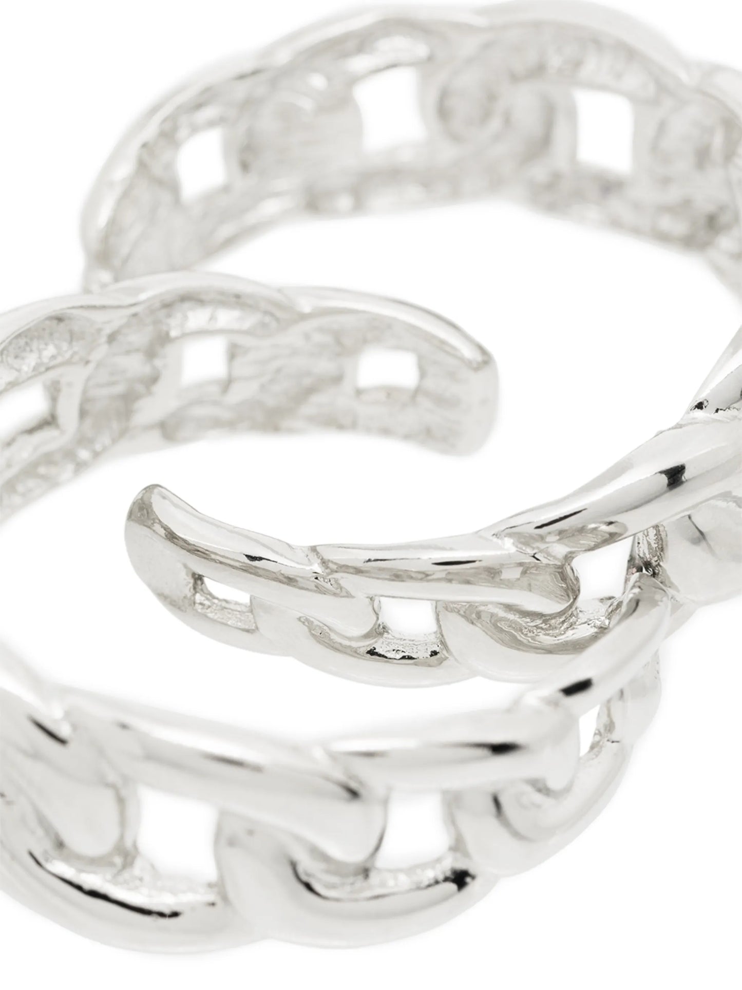 chain-link hoop earrings