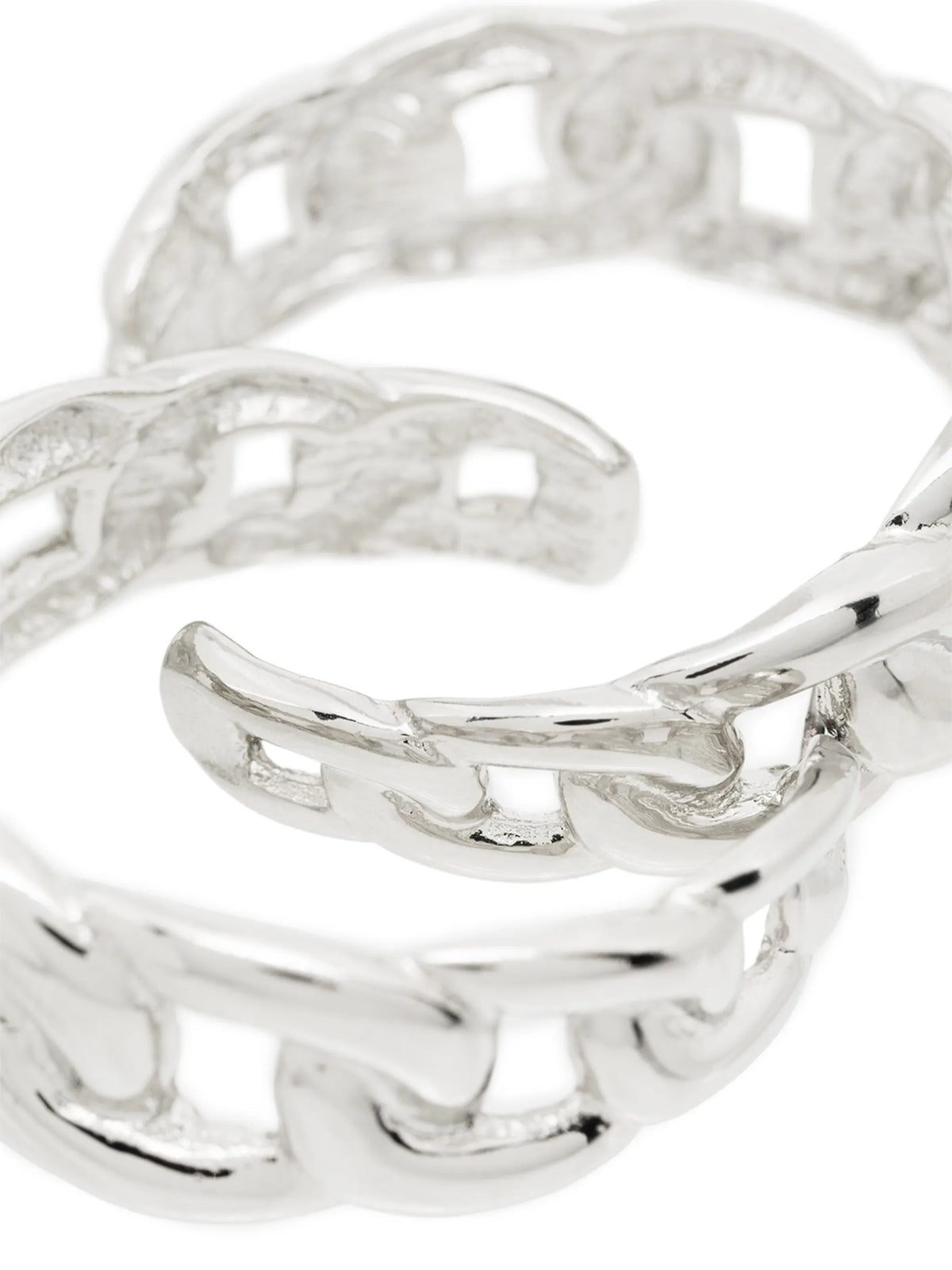 chain-link hoop earrings