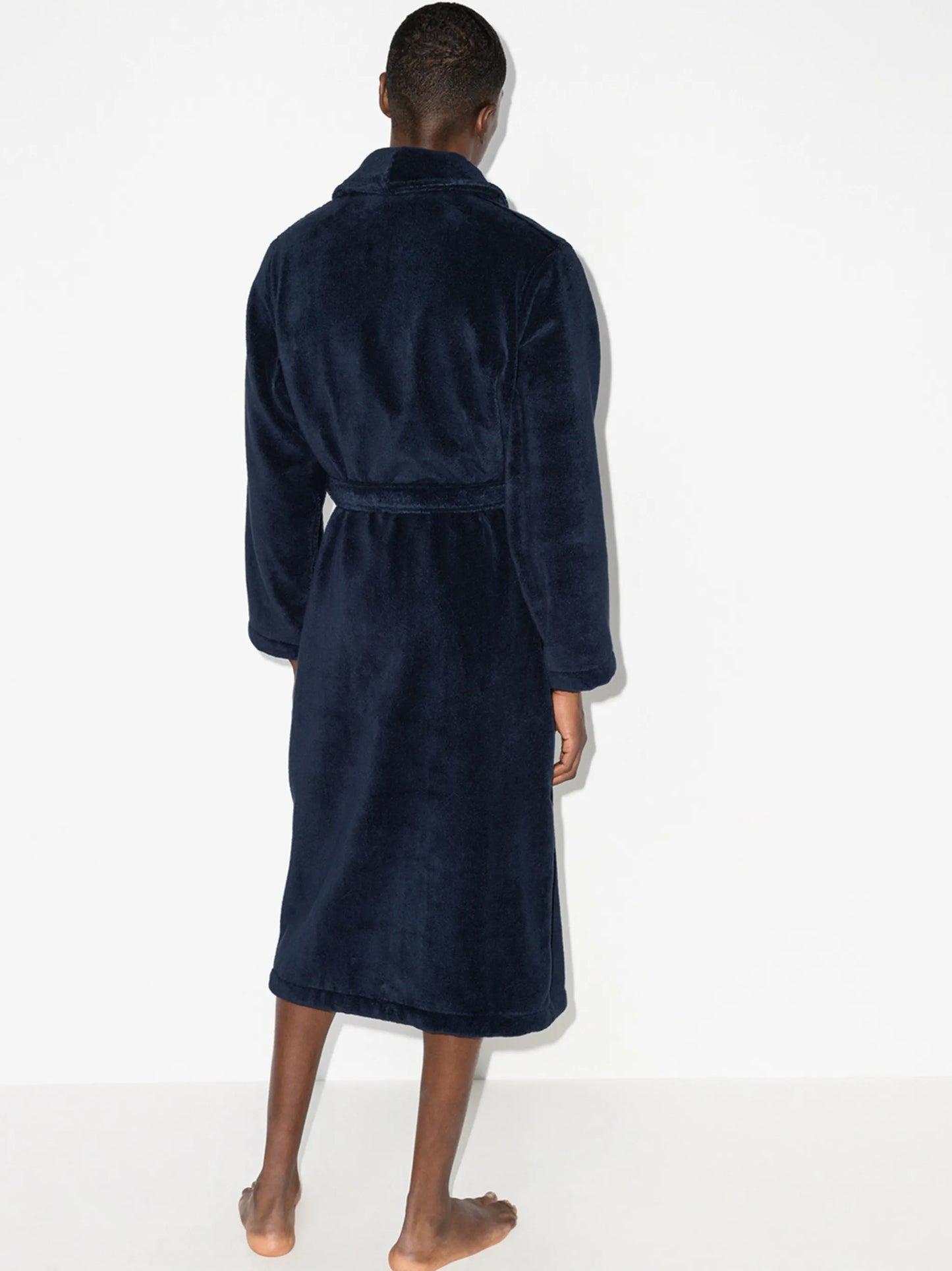 logo-embroidered cotton robe