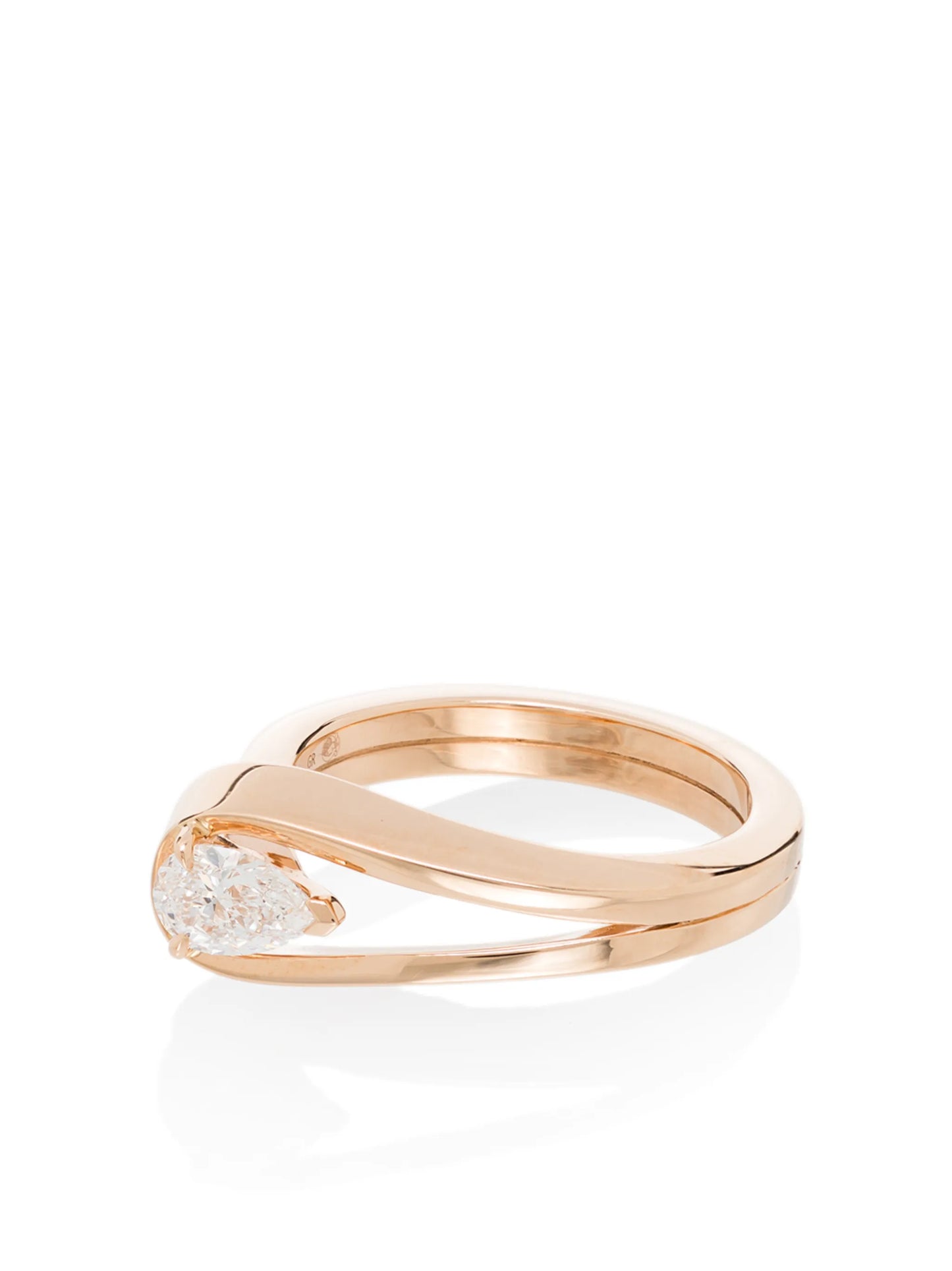 18kt rose gold Serti Inversé diamond ring