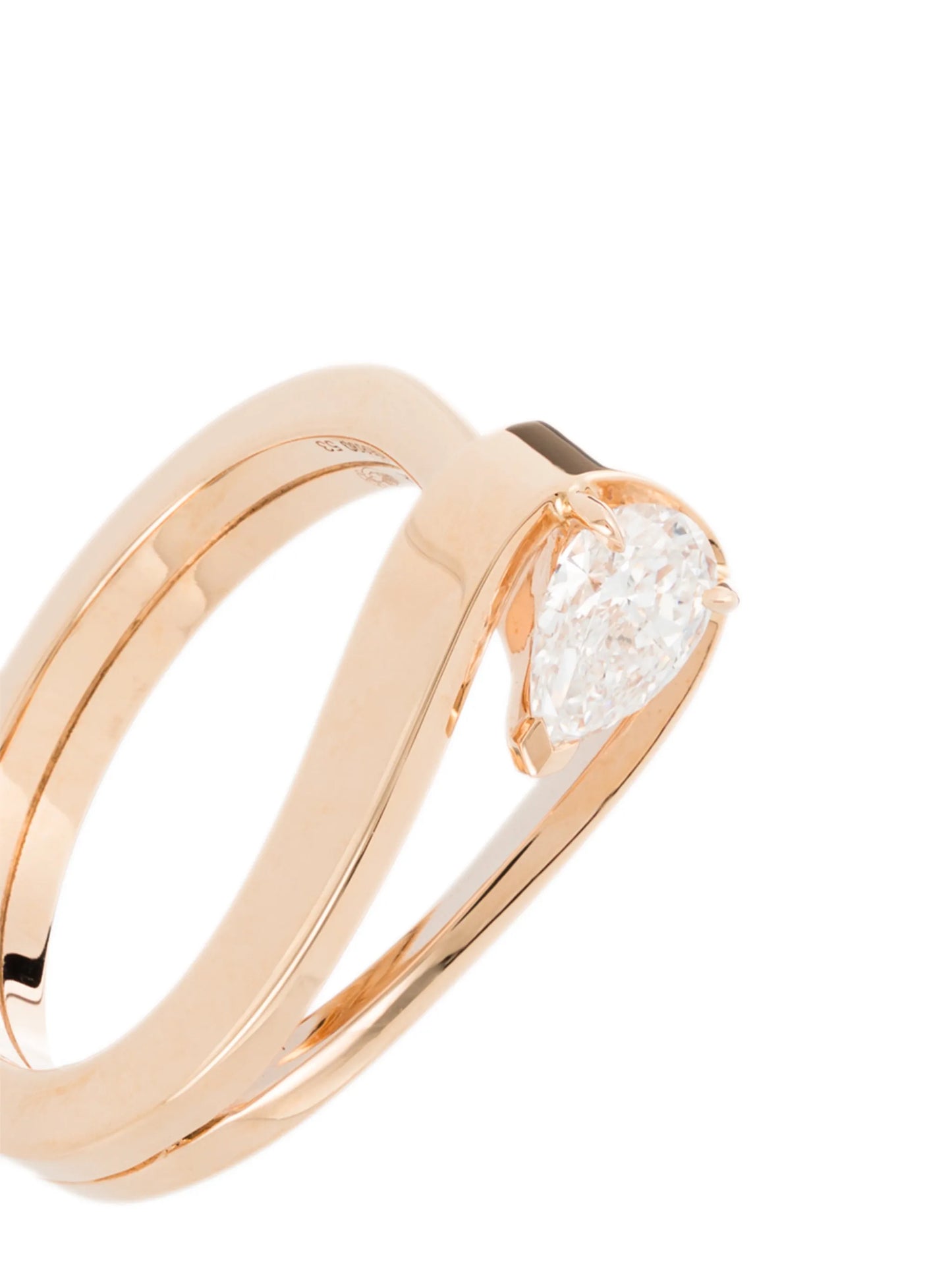 18kt rose gold Serti Inversé diamond ring