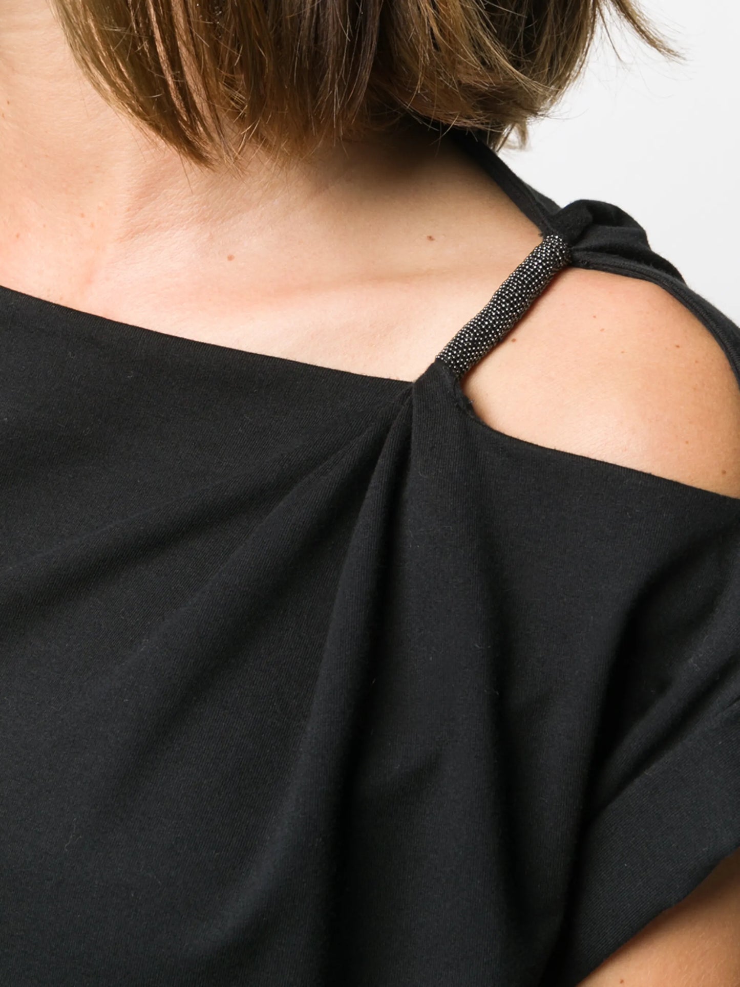 slash neck T-shirt dress