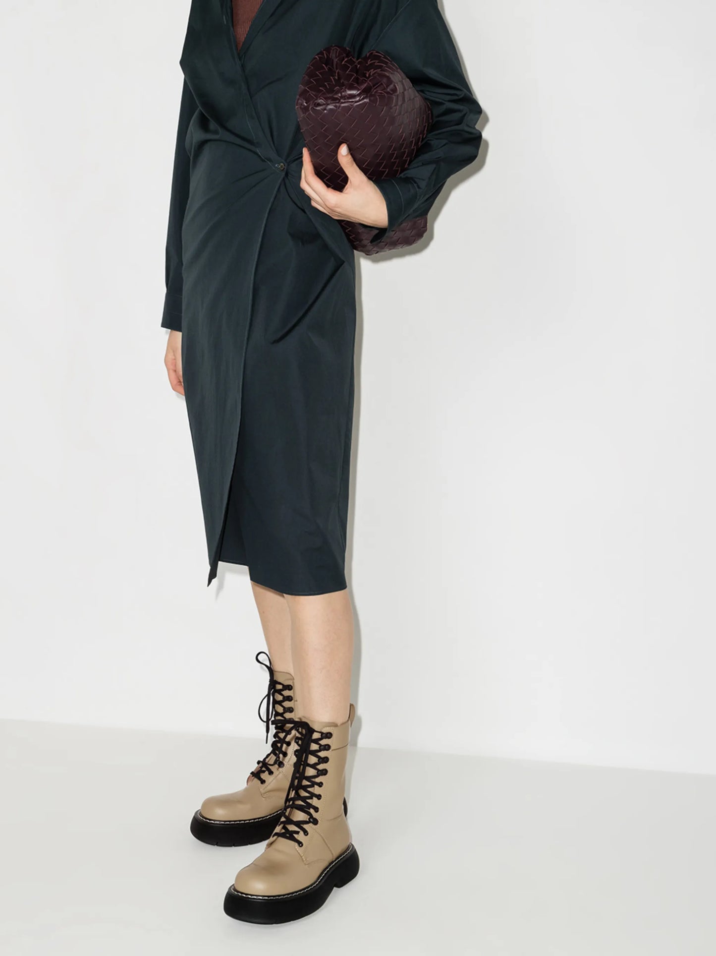 Bounce lace-up combat boots