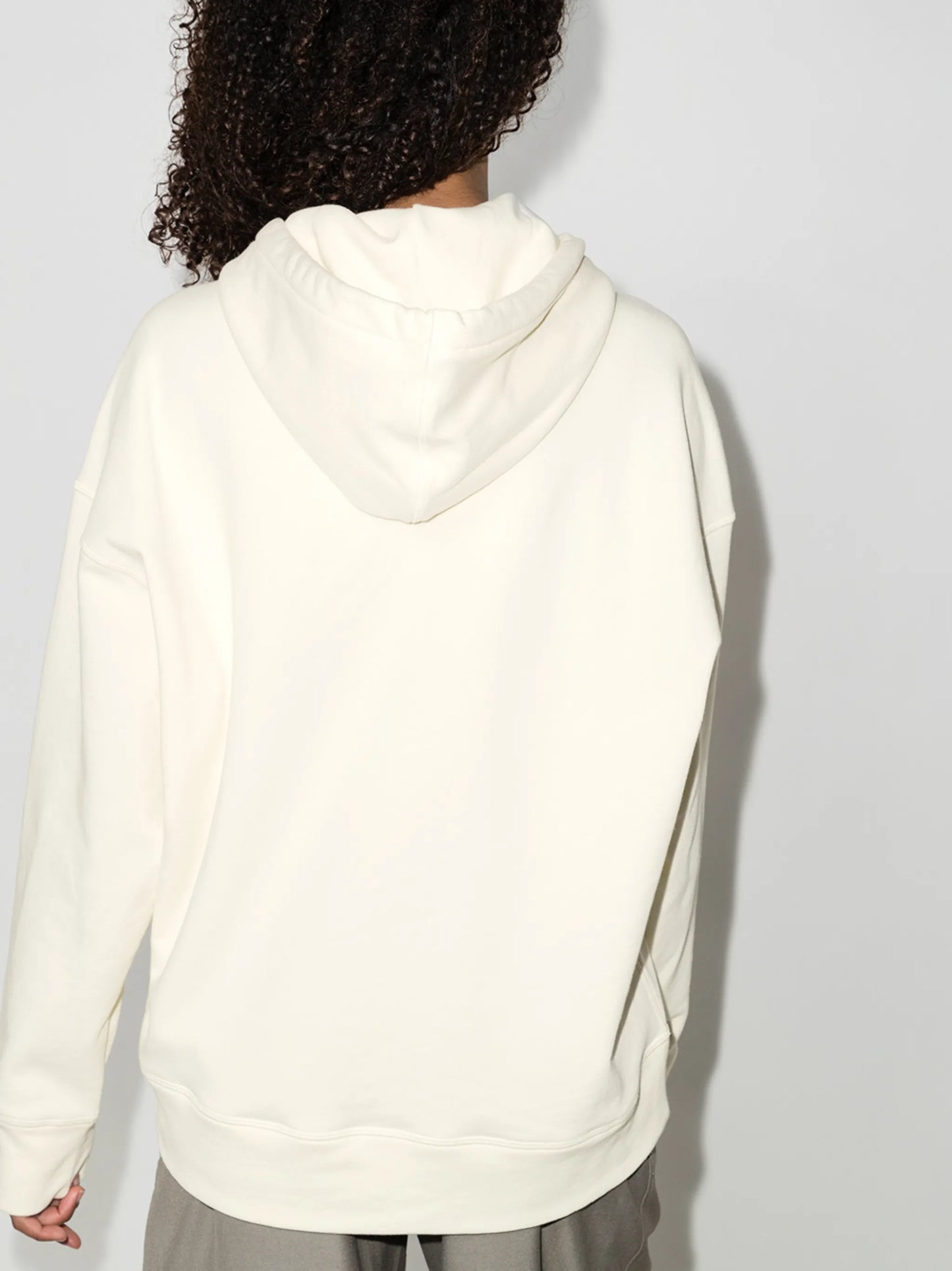logo print drawstring hoodie