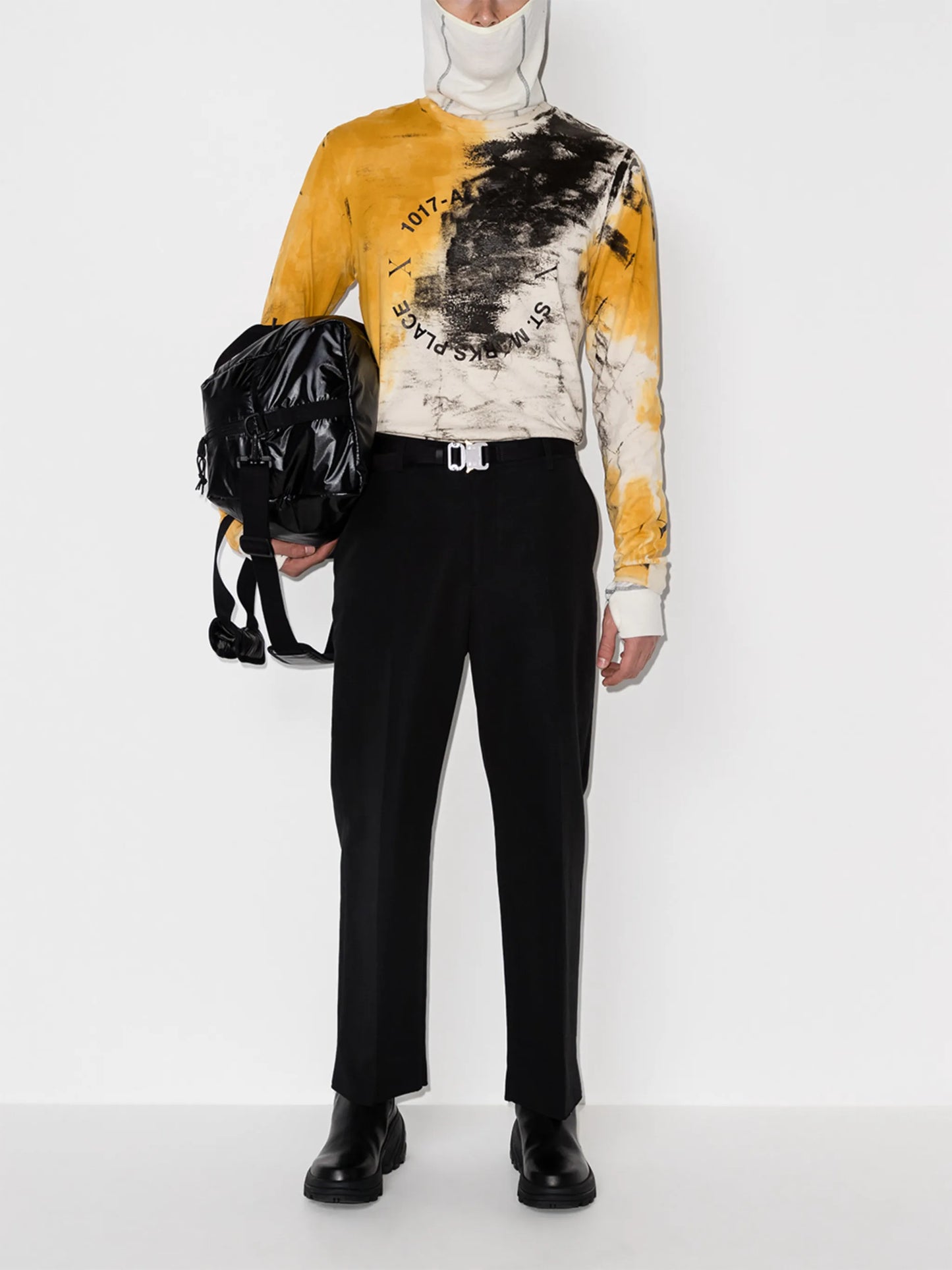 Address abstract-print long-sleeve T-shirt