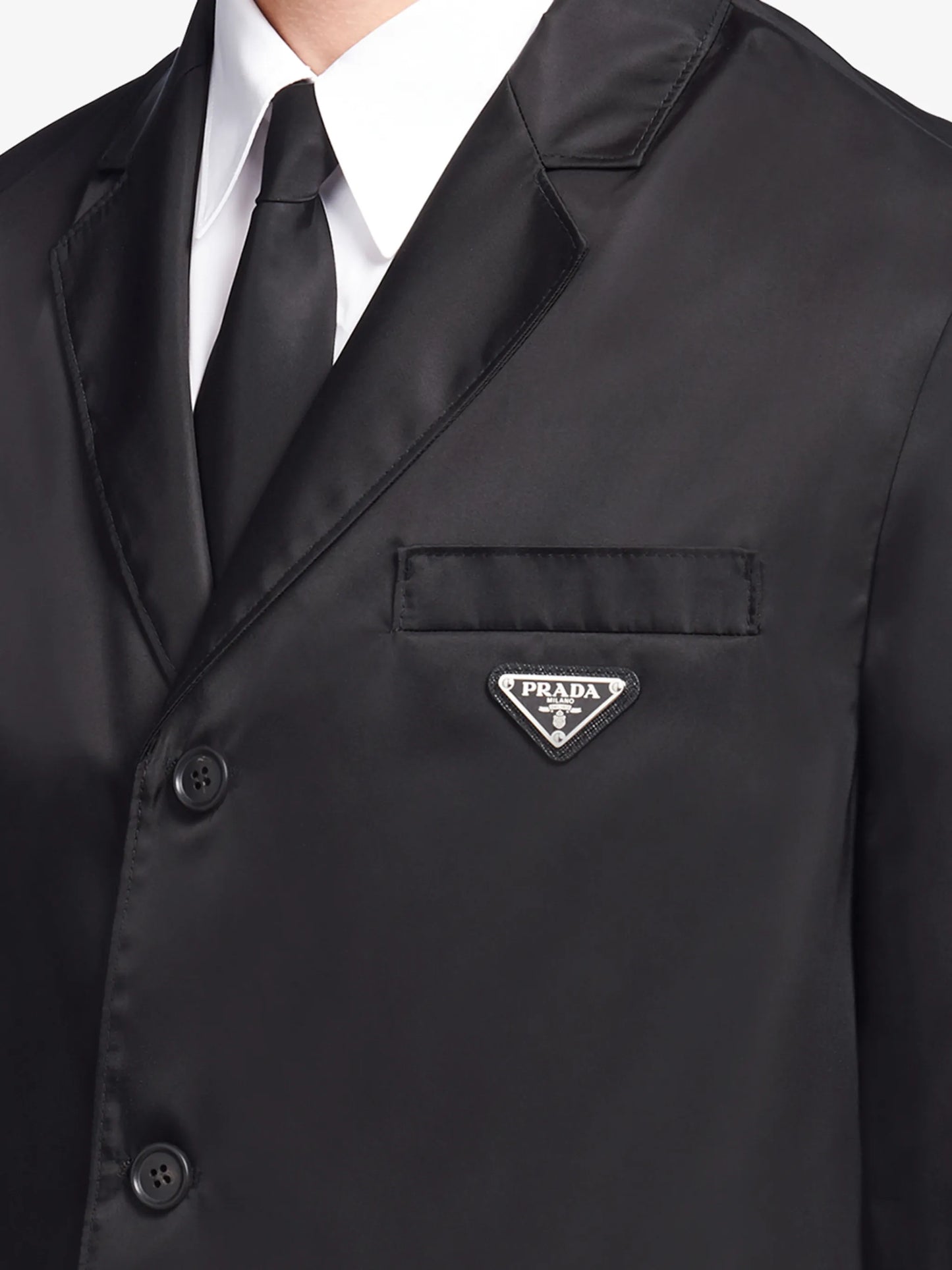 Re-Nylon single-breasted jacket