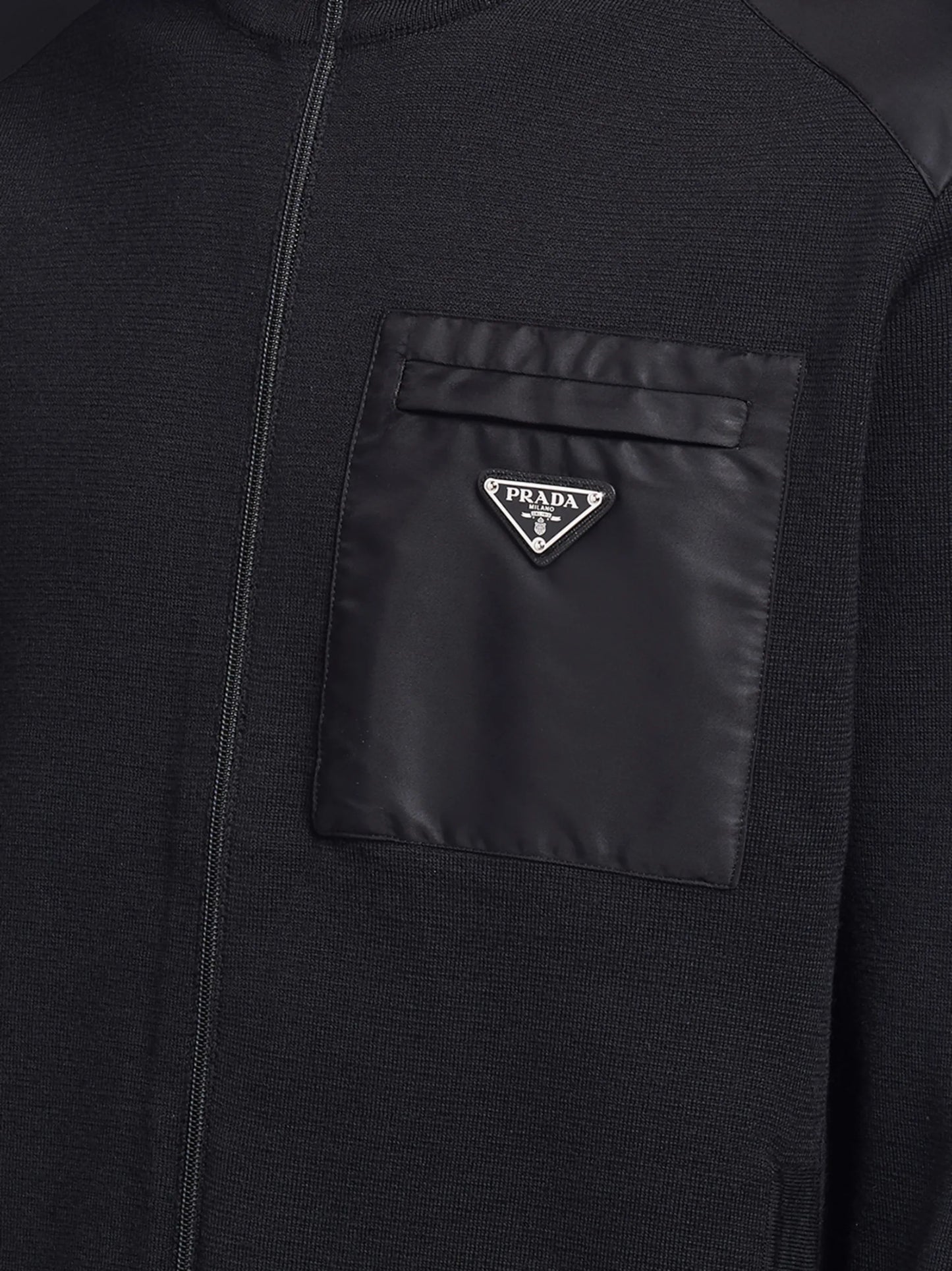 triangle logo zip-up cardigan