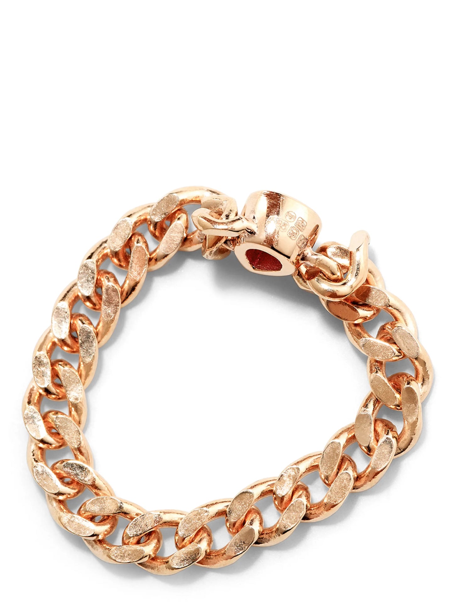 14kt rose gold Chain ruby ring