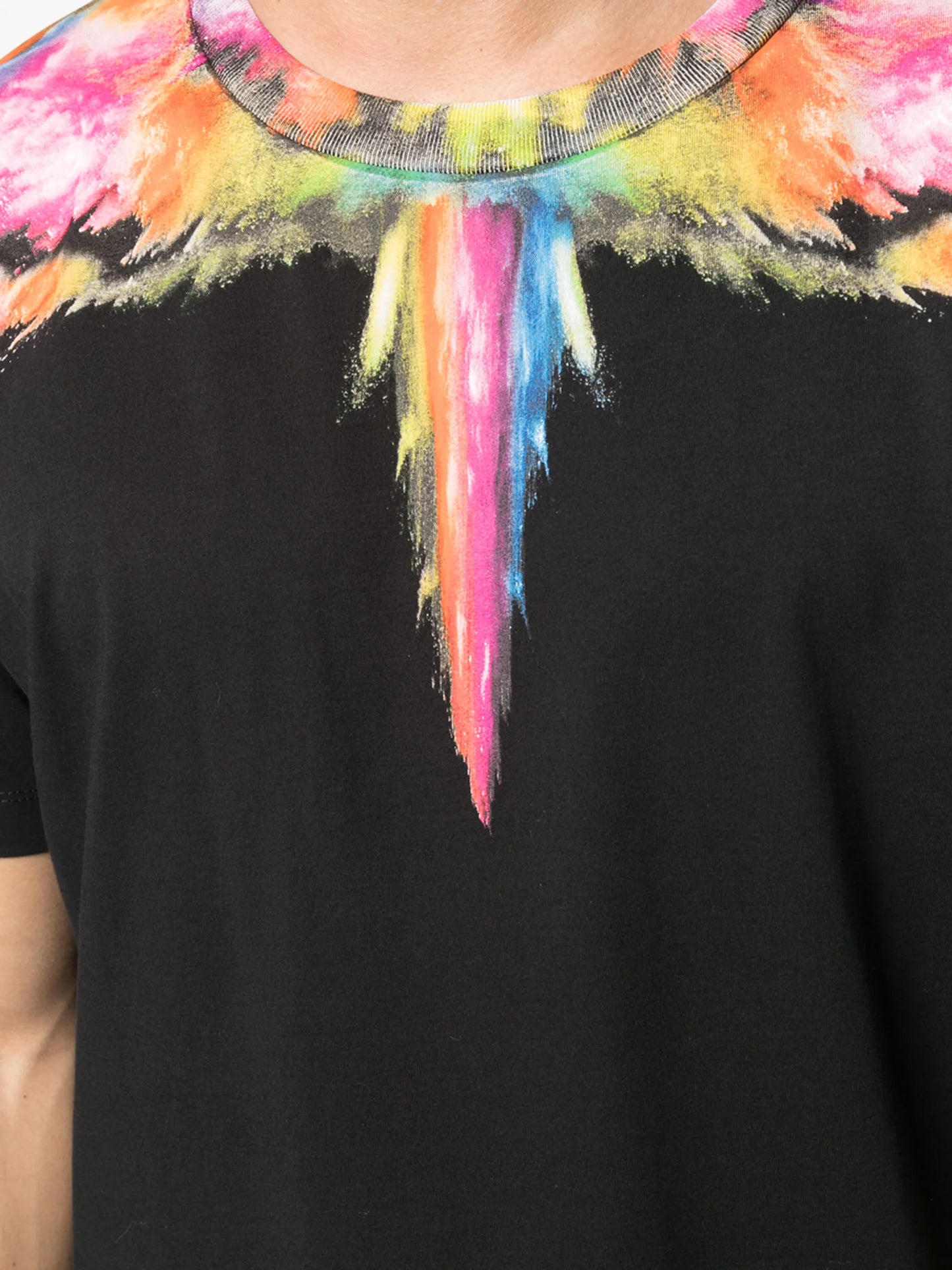 wings-print cotton T-shirt