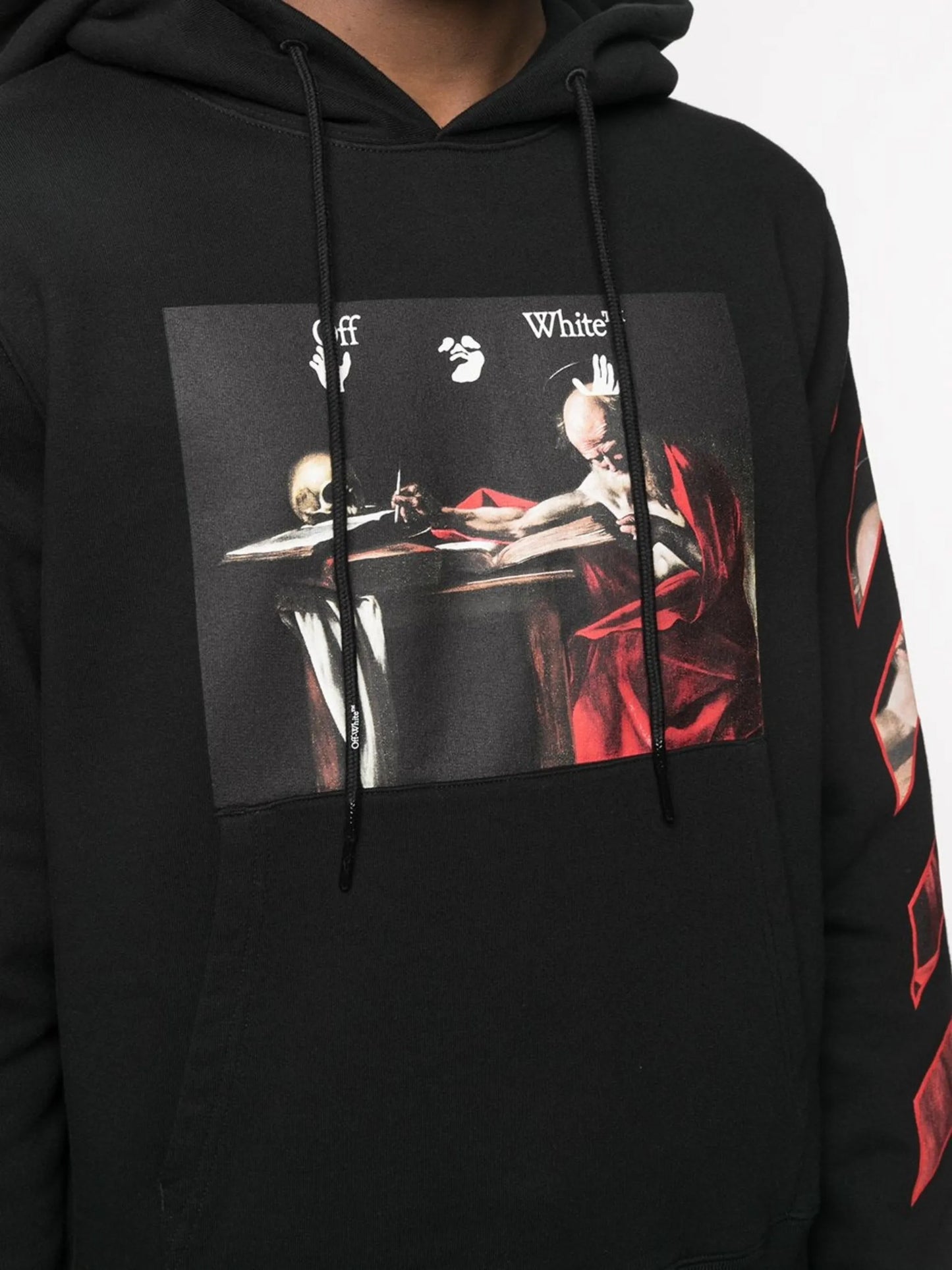 Caravaggio-print cotton hoodie
