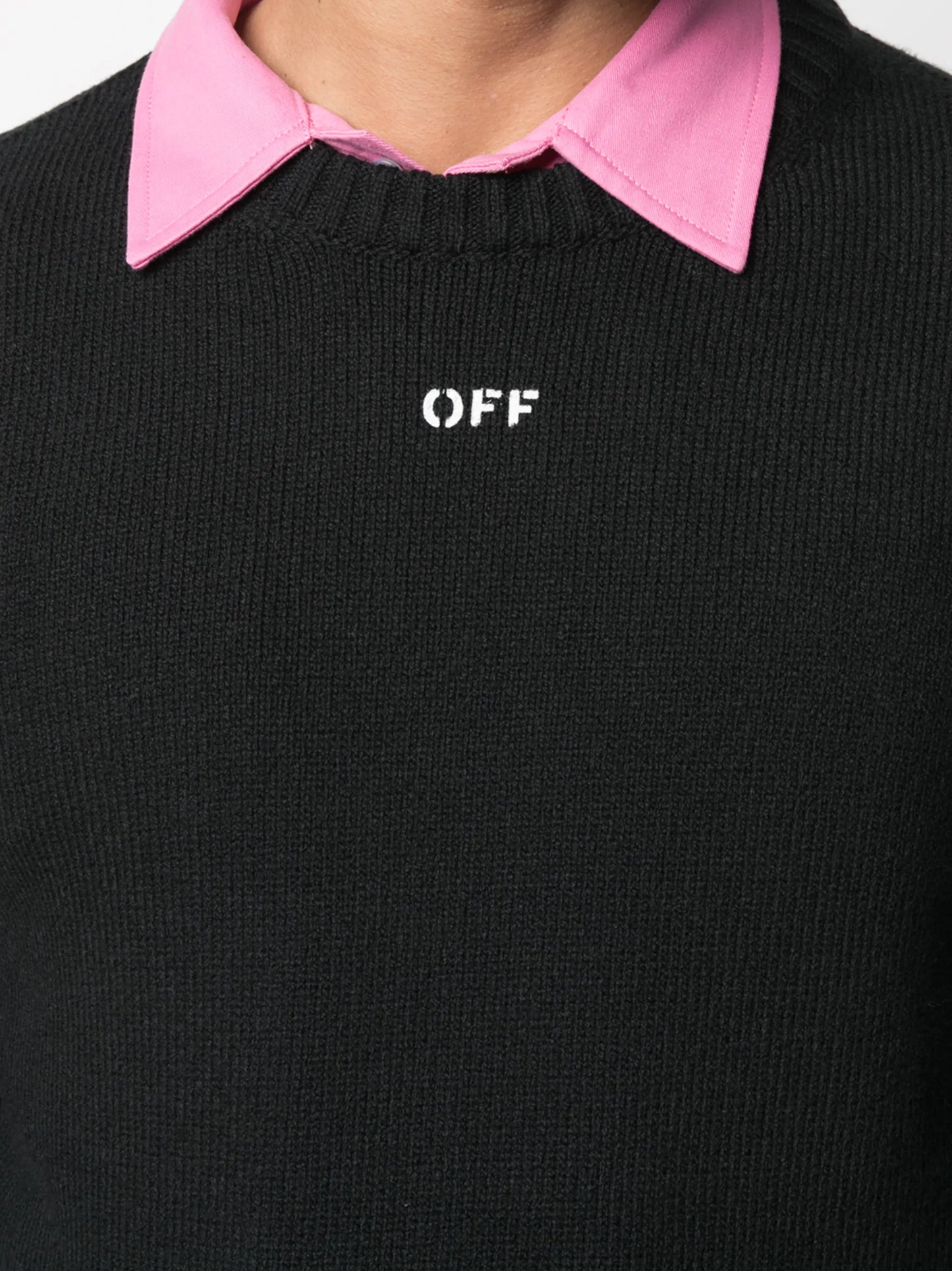 logo-print striped jumper