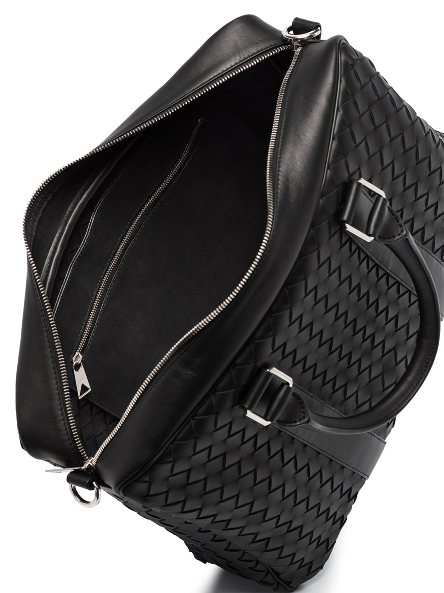 Intrecciato-finish briefcase