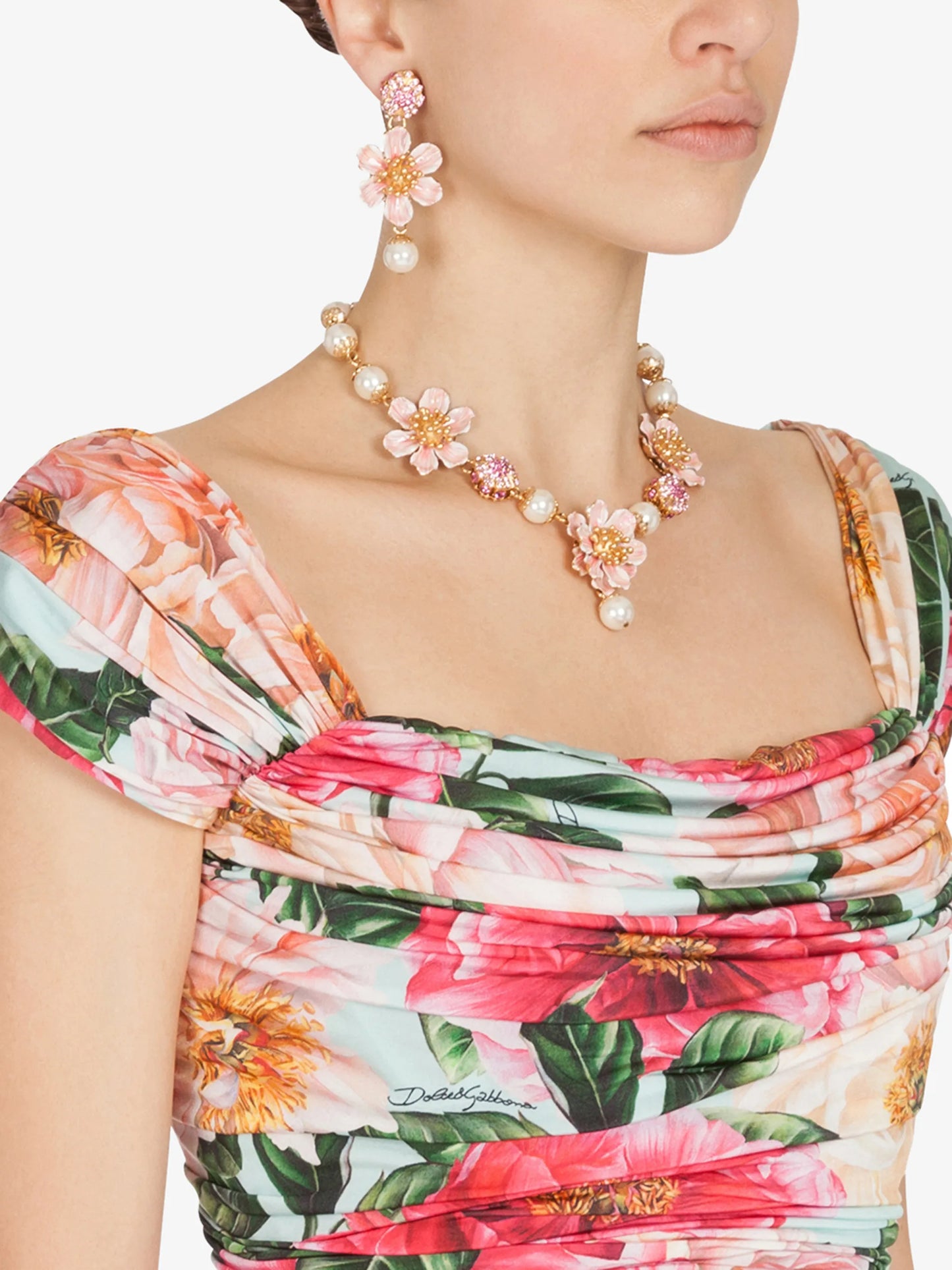 floral-print midi dress