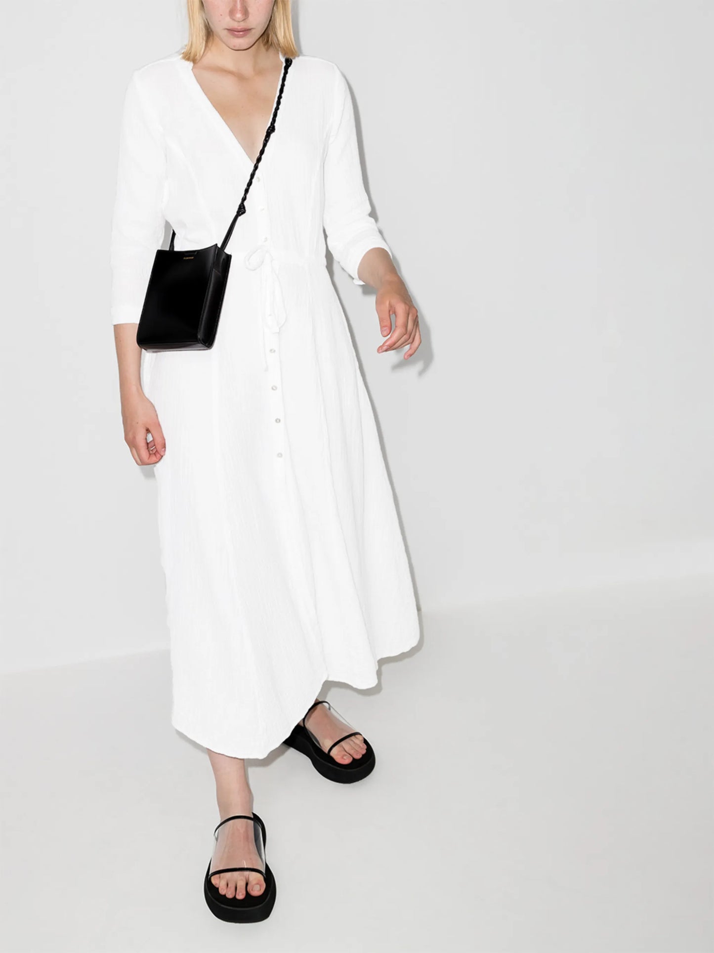 Georgia V-neck midi dress