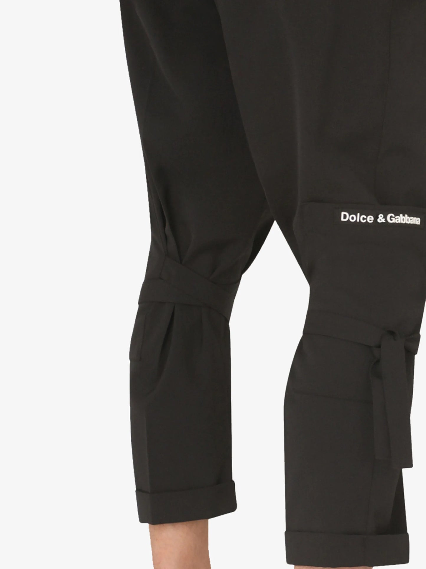 lace-up cropped jogging trousers