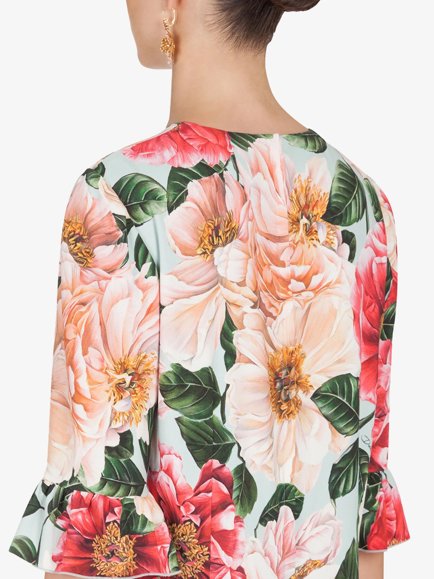 floral-print mini dress