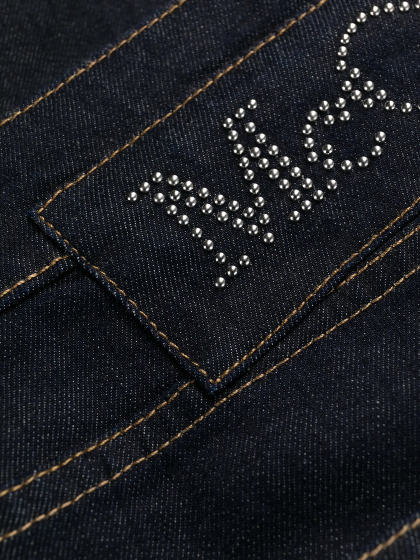 studded logo slim-fit jeans