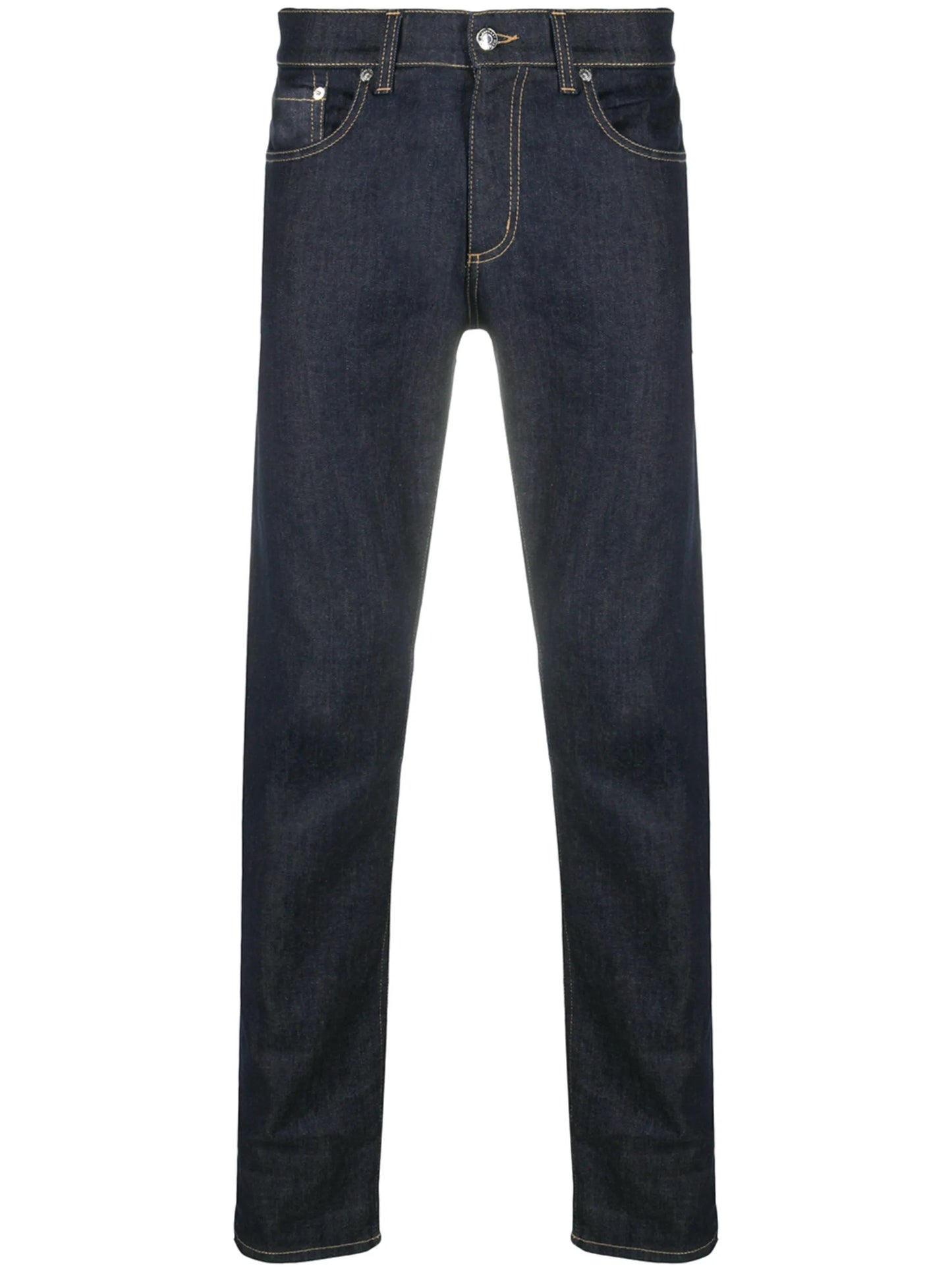 studded logo slim-fit jeans
