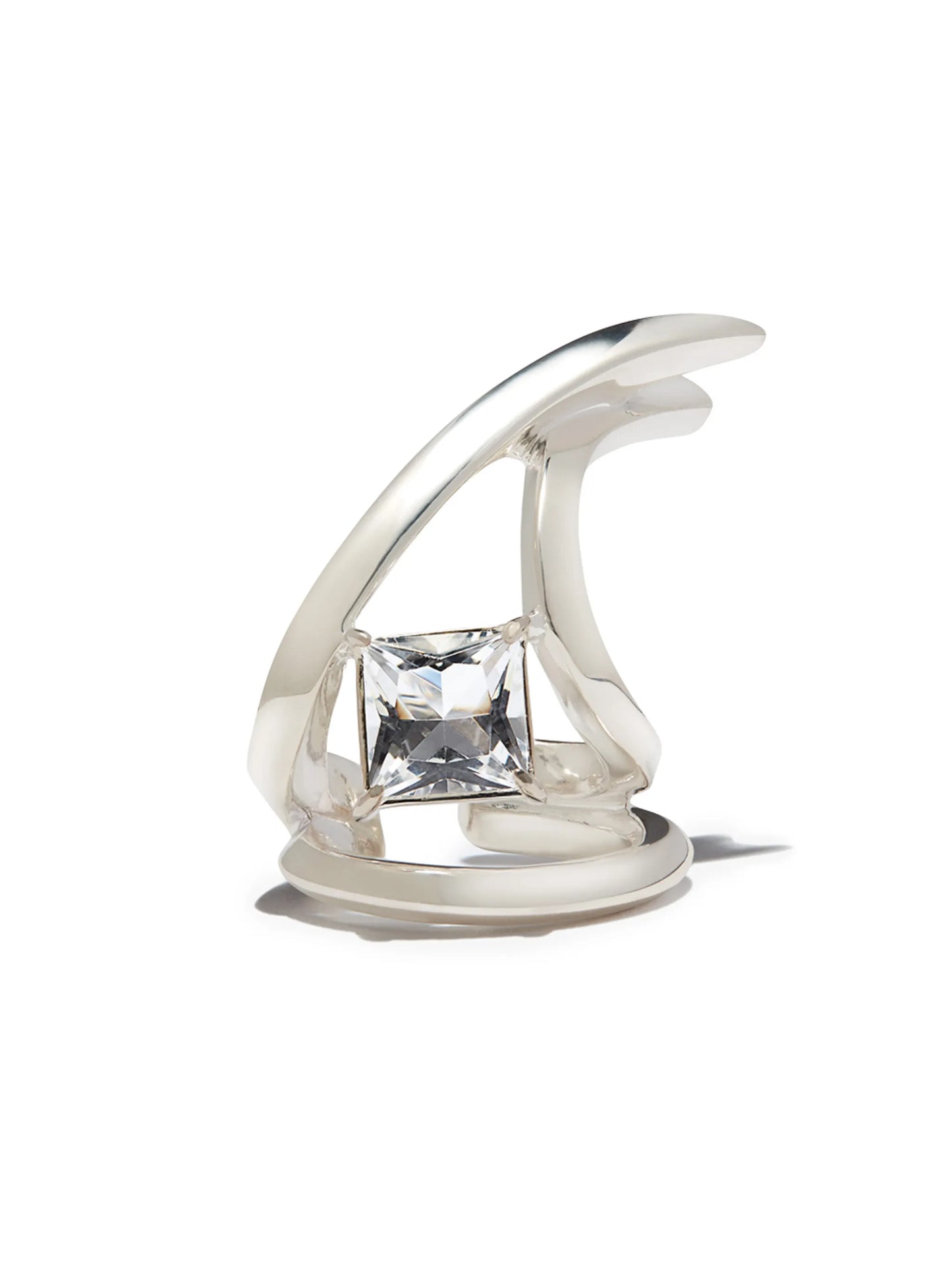 sterling silver ear crystal cuff