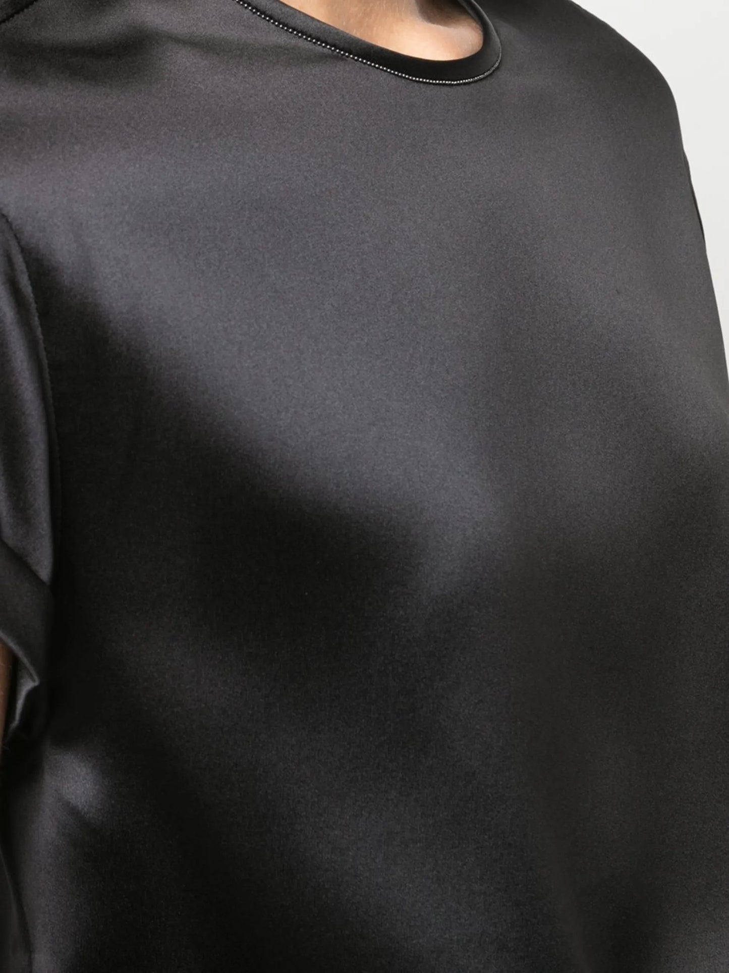 silk crew-neck T-shirt