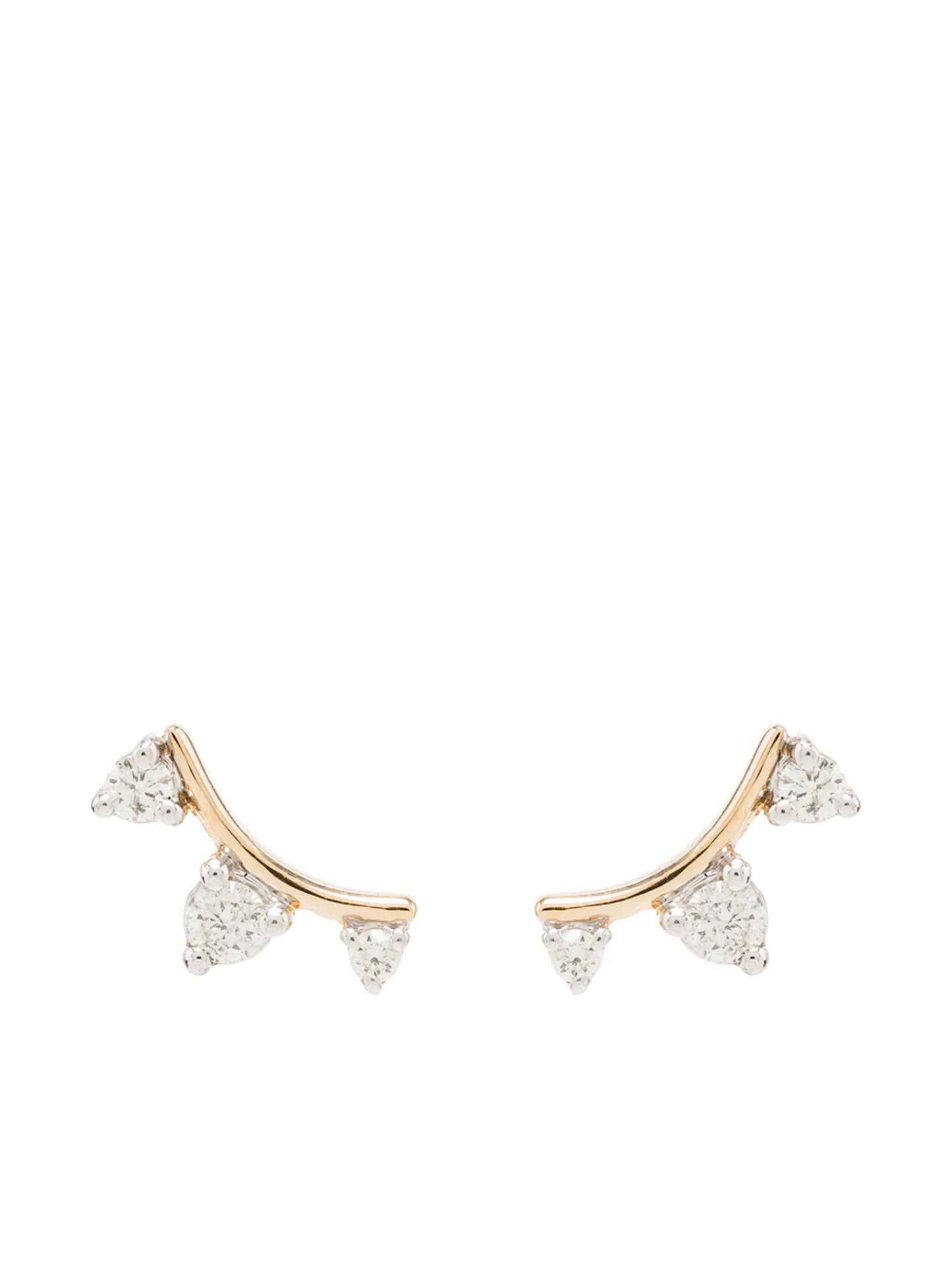 Amigos 14-karat gold diamond earrings